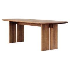 Contemporary Oak Dining Table 'TR', Fora Projects, Medium Brown, 200 cm