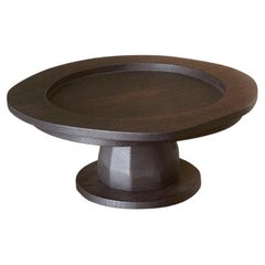 Contemporary Oak Pedestal Plate 'C+J', Fora Projects 