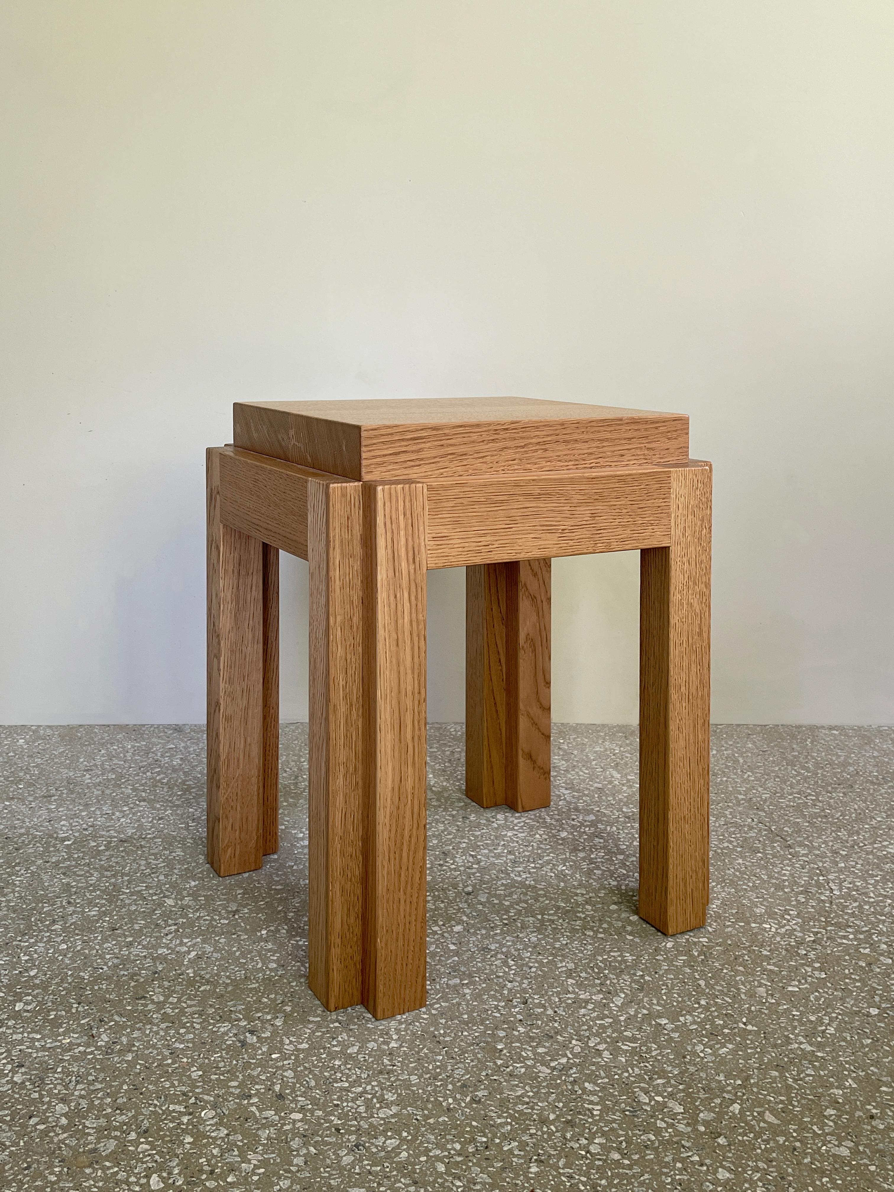 Scandinavian Modern Contemporary Oak Side Table 'BD', Fora Projects 