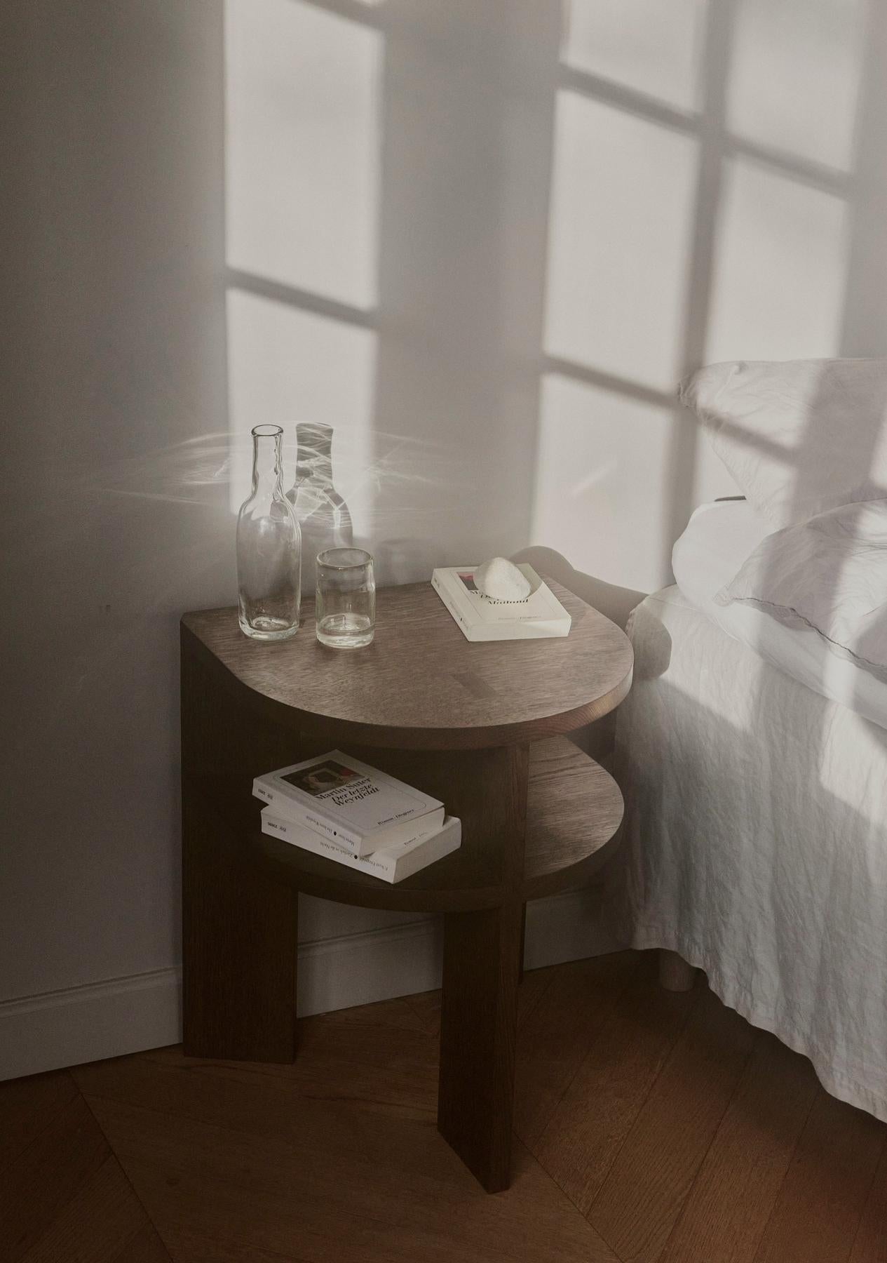 Contemporary Oak Side Table 'TR', Fora Projects  For Sale 3