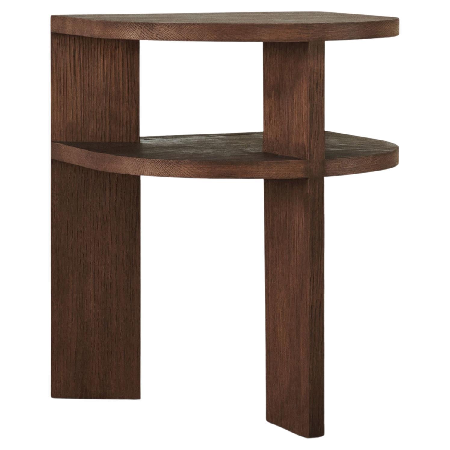 Contemporary Oak Side Table 'TR', Fora Projects  For Sale