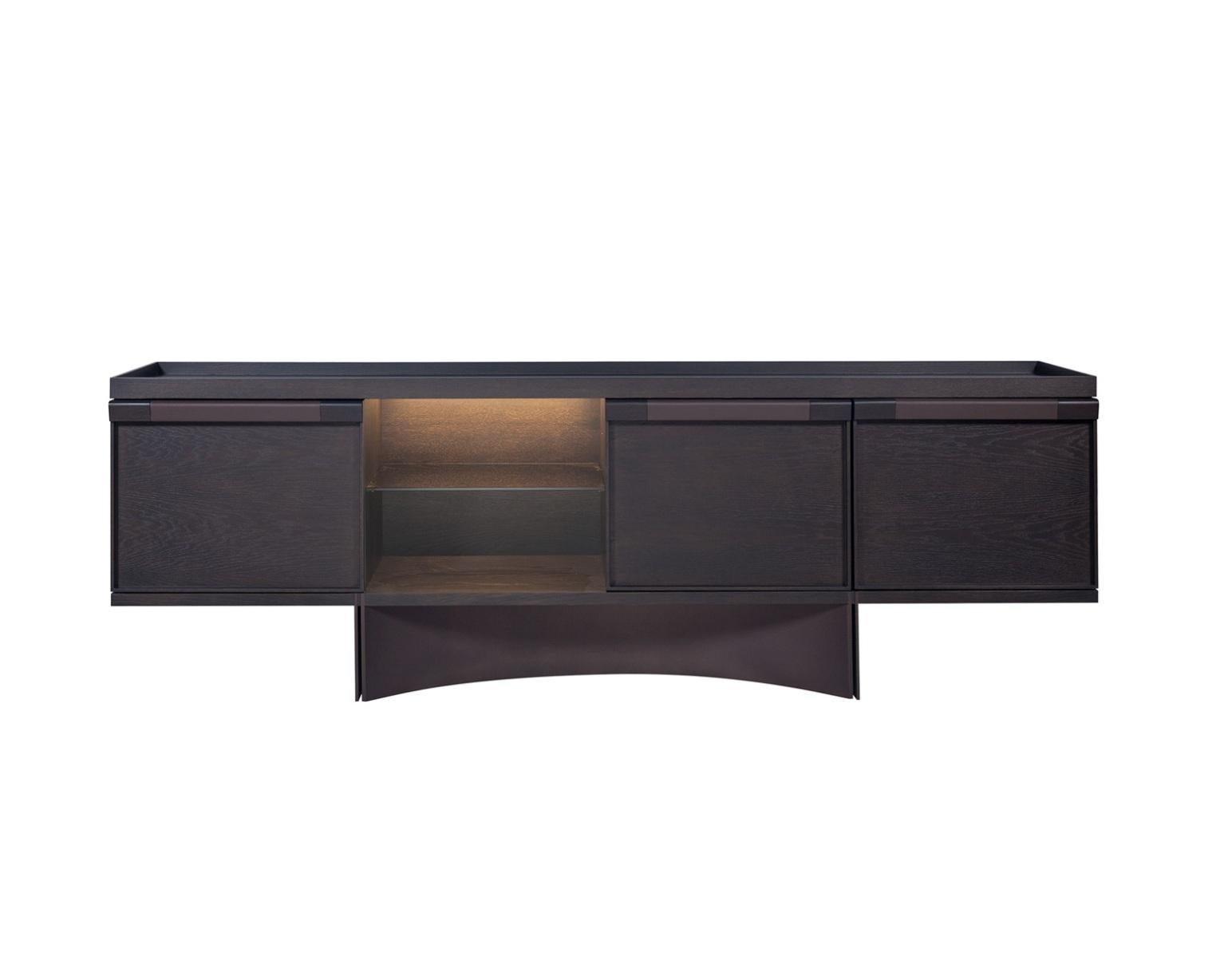 Modern Contemporary Oak Sideboard By Antonio Facco Design Studio For Sale