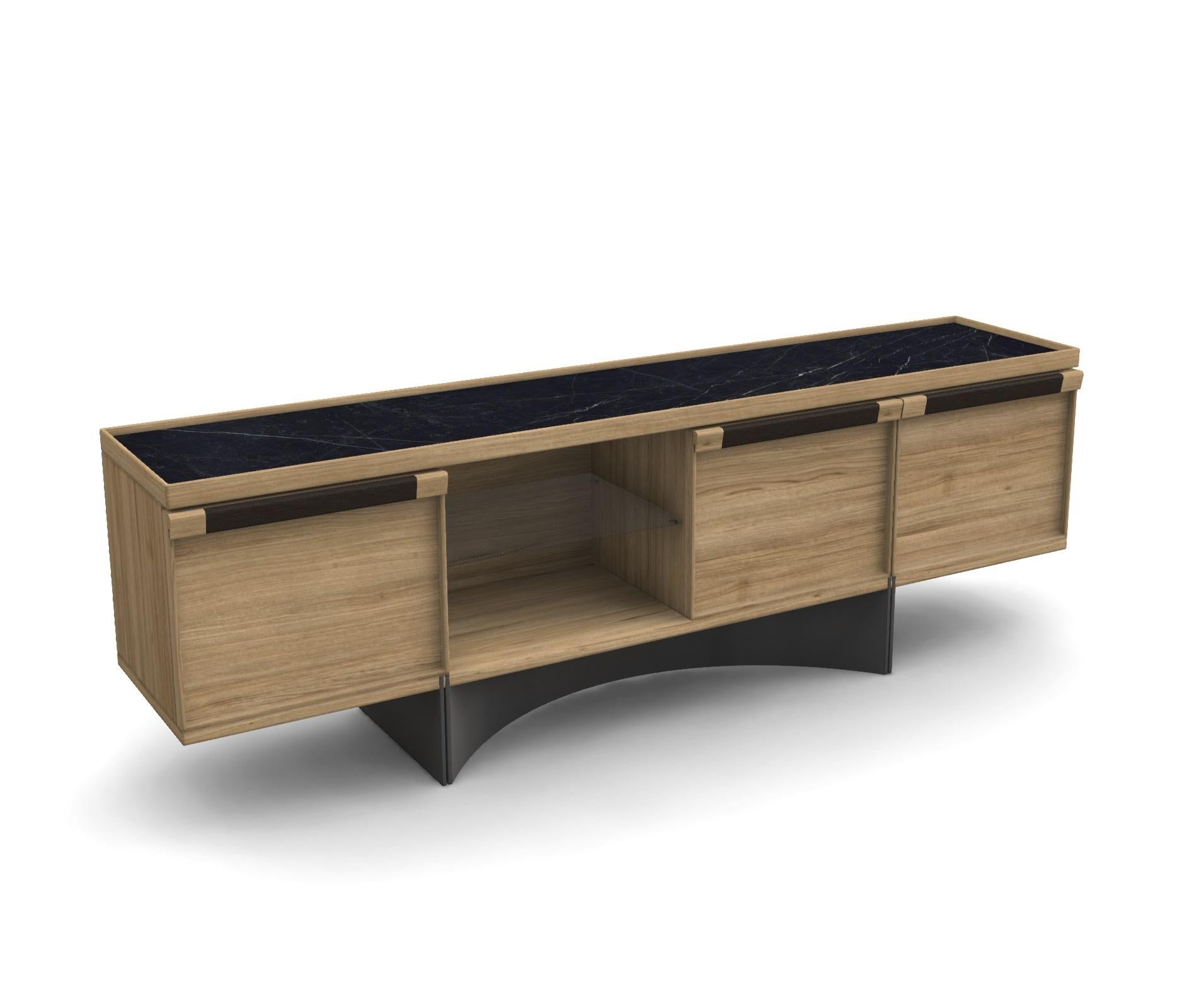 Contemporary Oak Sideboard By Antonio Facco Design Studio In New Condition For Sale In NEW YORK, NY