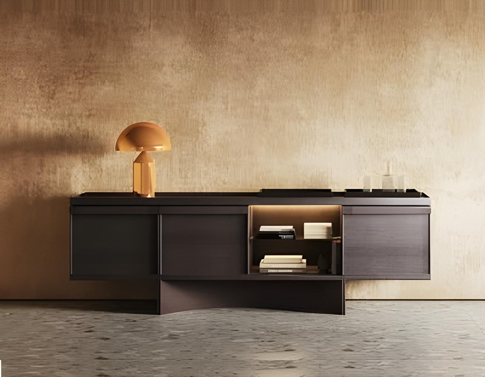 Contemporary Oak Sideboard By Antonio Facco Design Studio For Sale 3