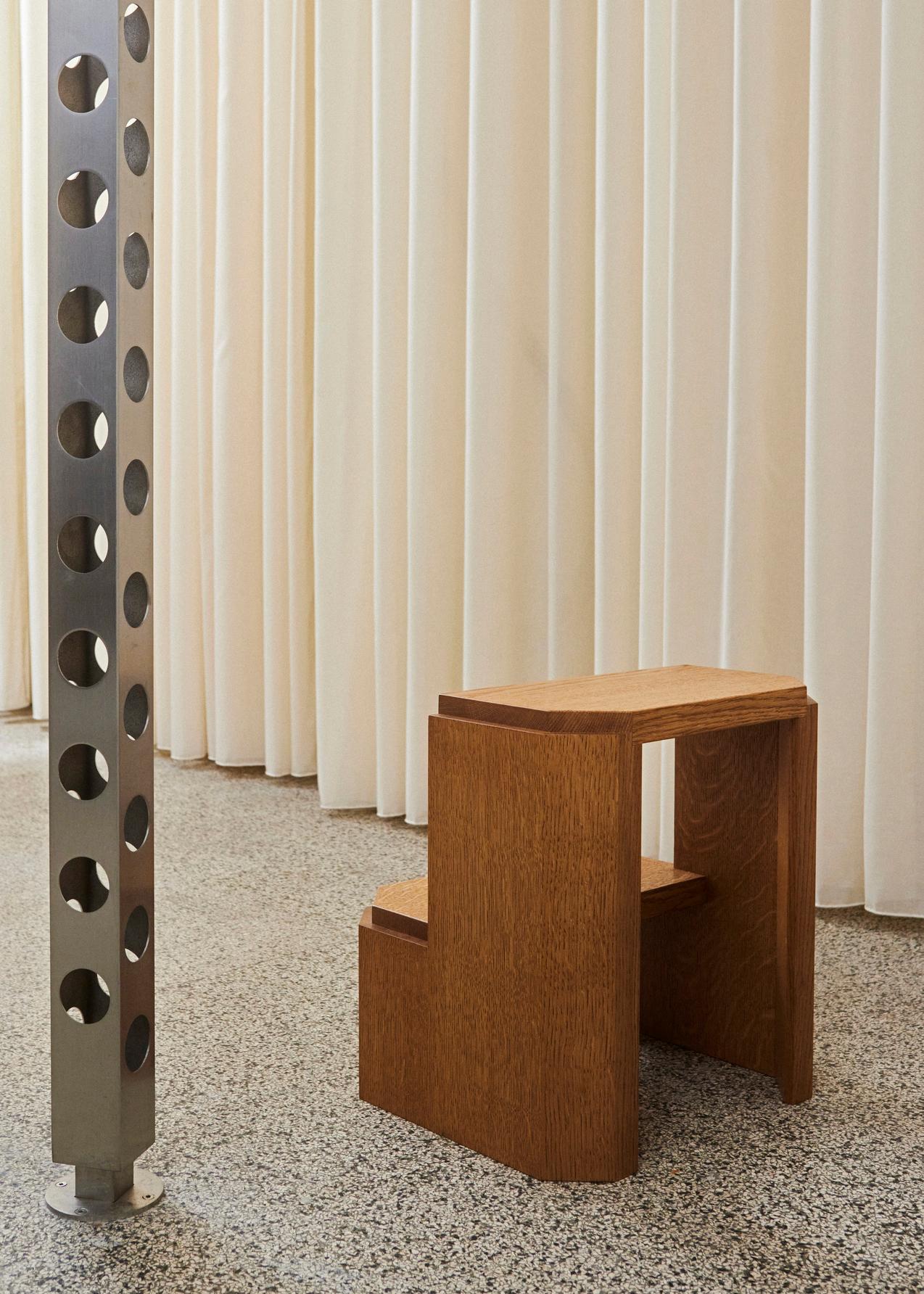 Contemporary Oak Stepping Stool 'BD', Fora Projects 1