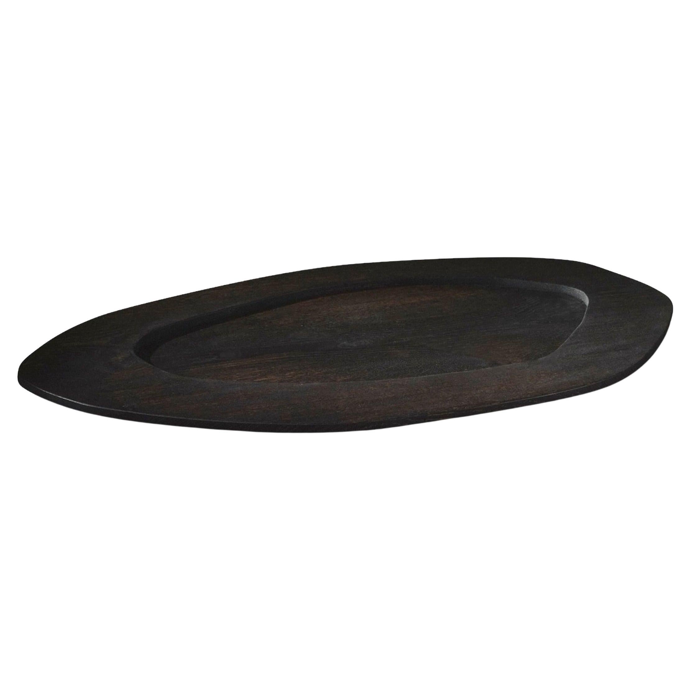 C + J Oak Tray by Fora Projects 
Designed by Christian + Jade

Material: Oak wood
Color: Black brown
Brown surface treatment with non-toxic hardwax oil

Dimensions: (Large) 
H. 3 - L. 84 - W. 45 cm 

_______________

The C + J tray was designed by