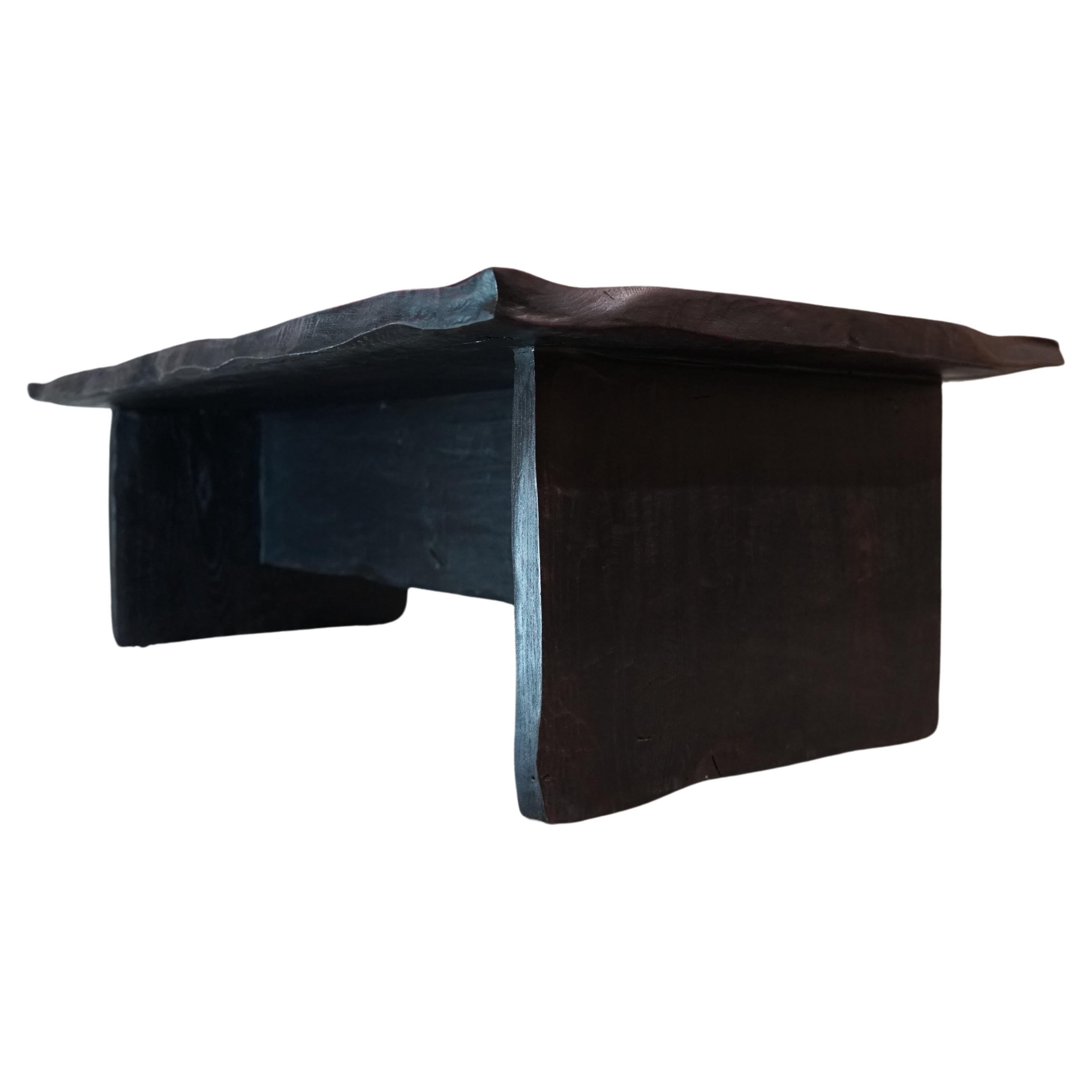 Contemporary Oak Wood Design Table Floating Dark Oak by Jordan van der Ven For Sale