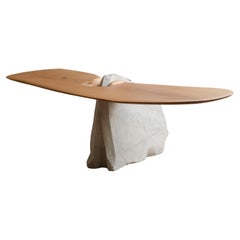 Contemporary Oak Wood Mesa Desk