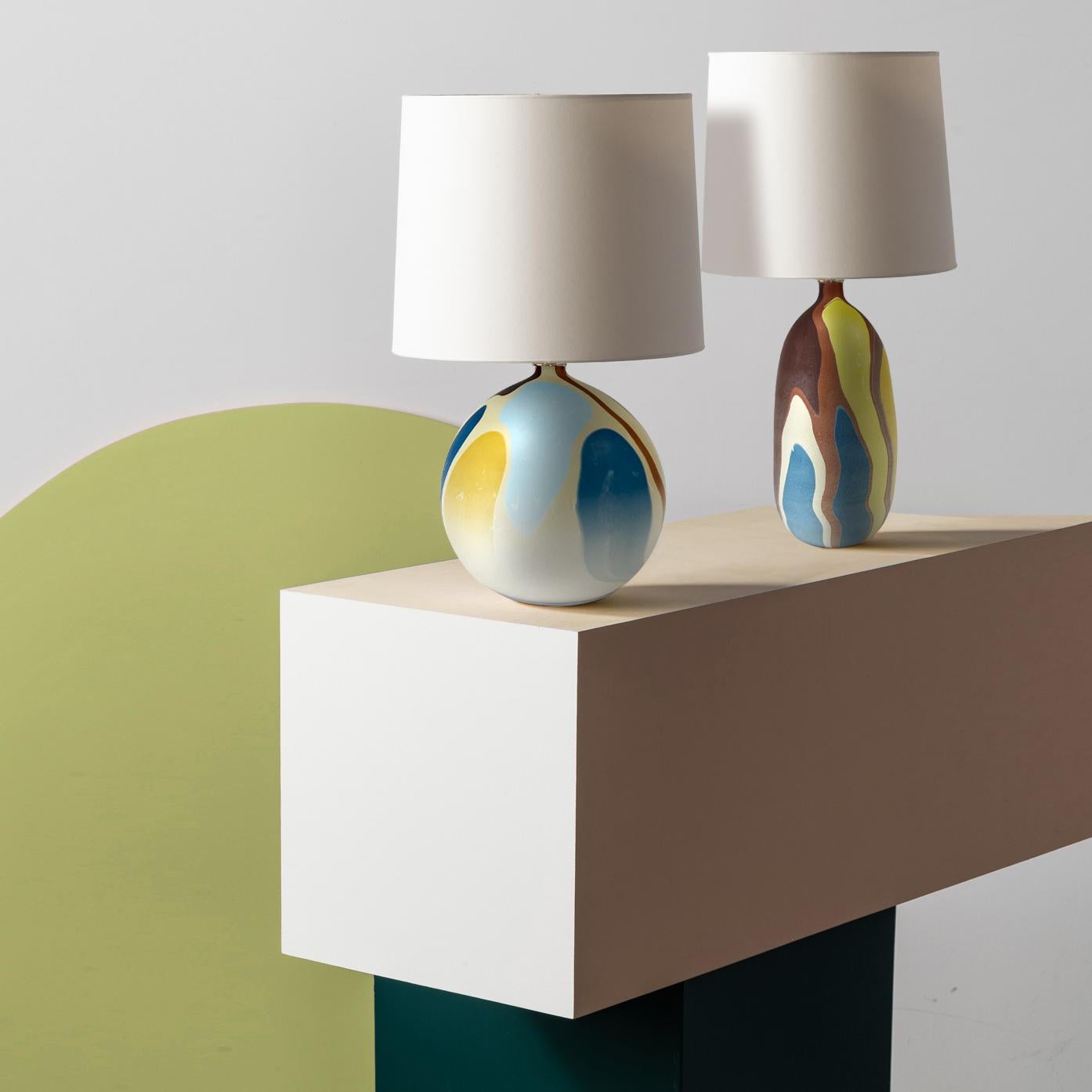 Lampada da tavolo Oblong Marbled Shetland Contemporary di Elyse Graham In condizioni Nuovo in vendita a Springfield, OR
