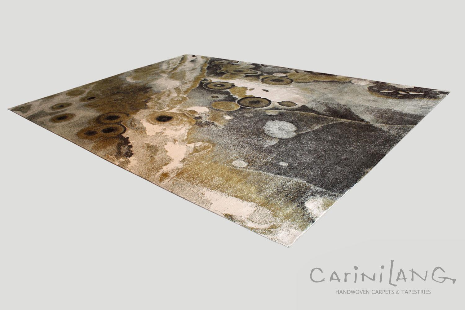 Rich tones of licorice, bourbon, and ice create the captivating balance of light and dark in Ocean Jasper. Depth and space collide in the artful complexity of this modern design by Joseph Carini. Measures:  10 x 14.