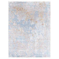 Contemporary Oceanic Modern Abstract Blue Area Rug Capri by Joseph Carini