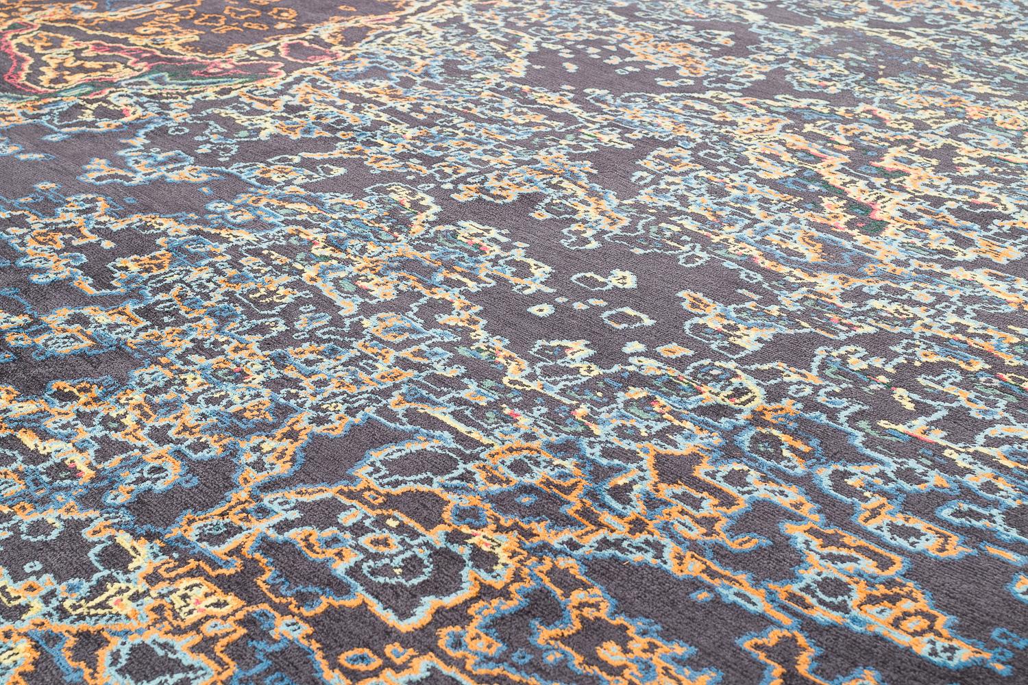 Tapis contemporain Oceanic Modern Abstract Colorful New World by Joseph Carini Neuf - En vente à New York, NY