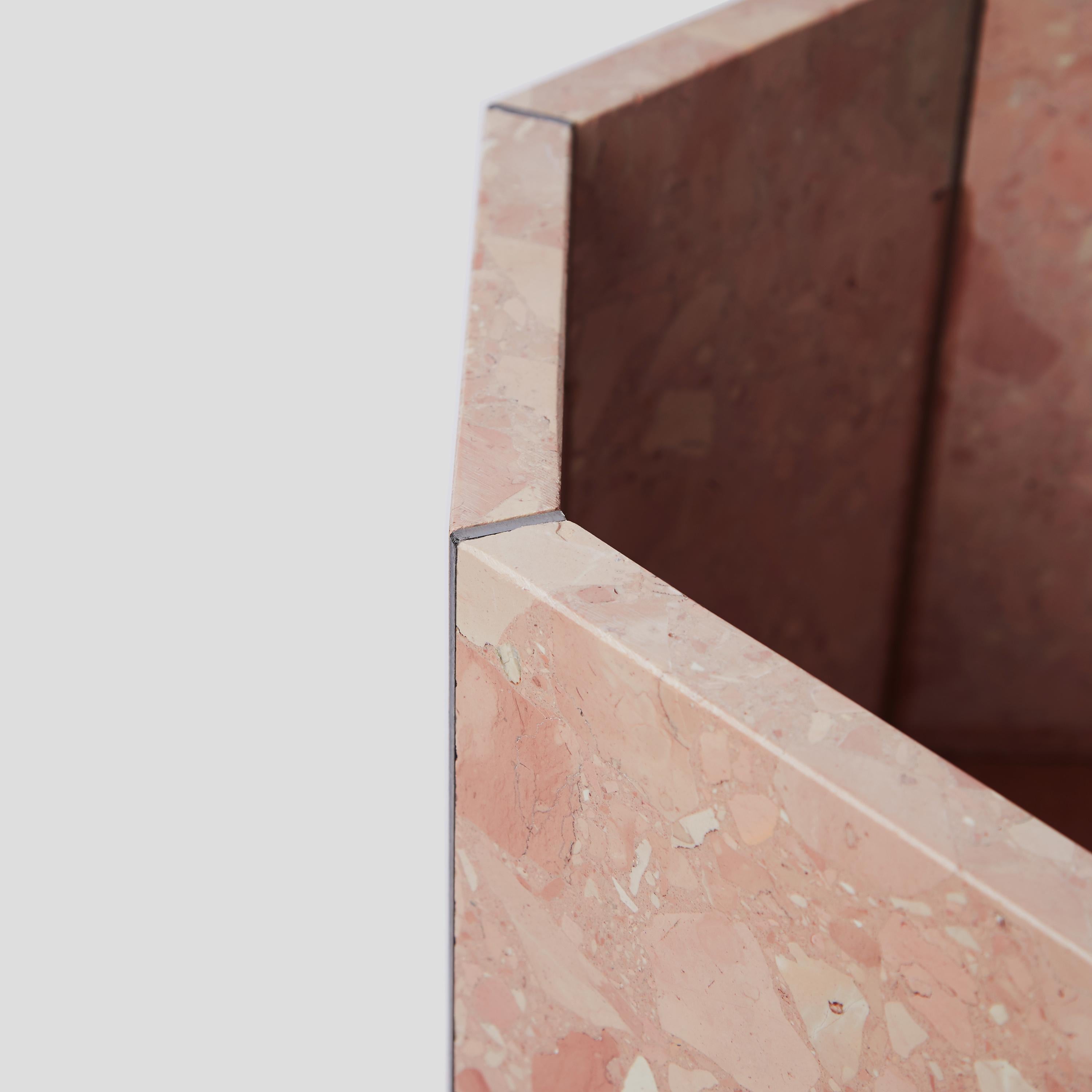 pink terrazzo planter