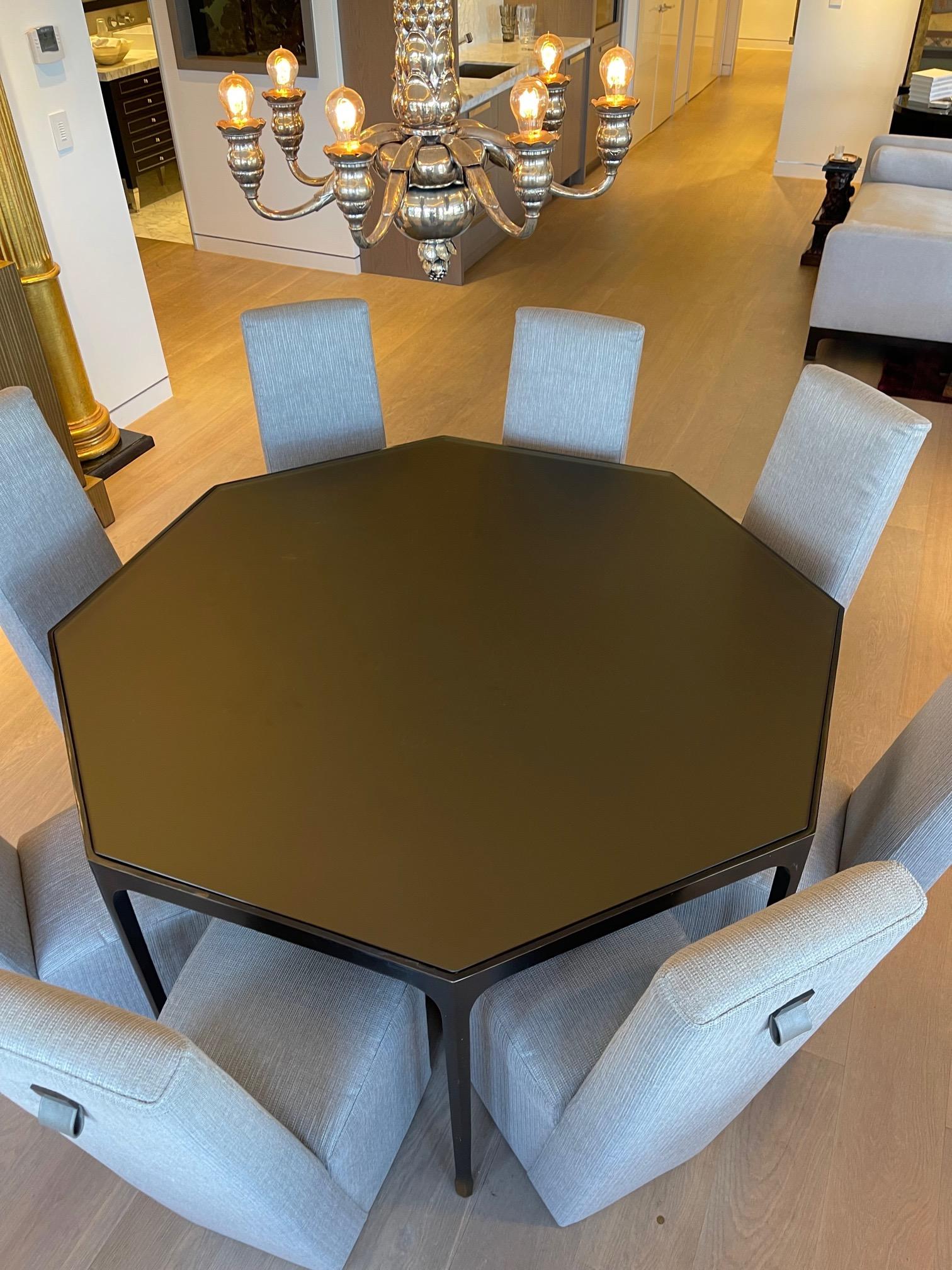 Ralph Rucci / Baxter Italia Contemporary Octagonal Dining Table Set For Sale 6
