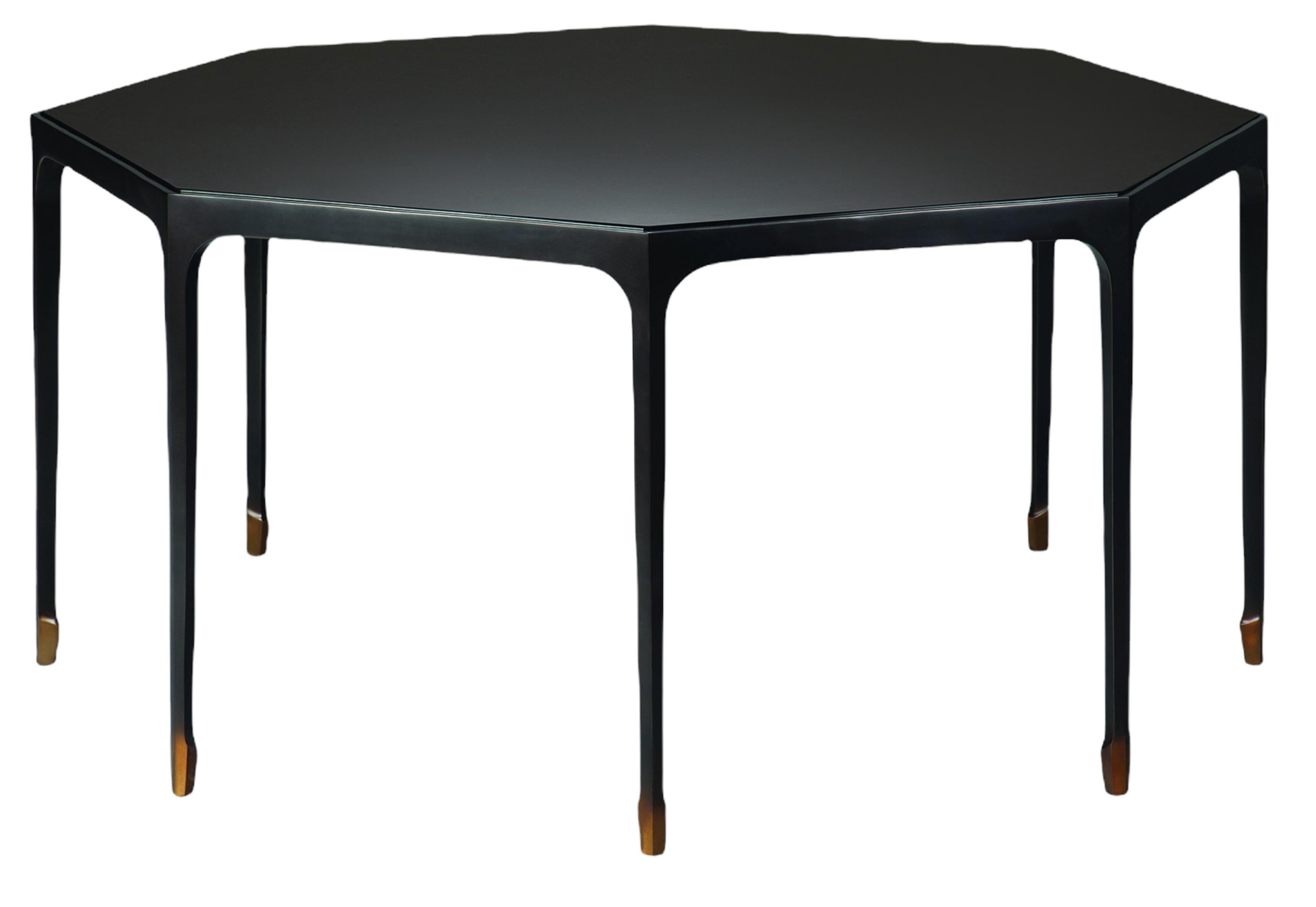 Indulge in the allure of contemporary luxury with this exceptionally rare and uniquely designed Octagonal Dining Table, a masterpiece crafted by none other than Ralph Rucci for Holly Hunt. A true testament to the fusion of art and functionality,