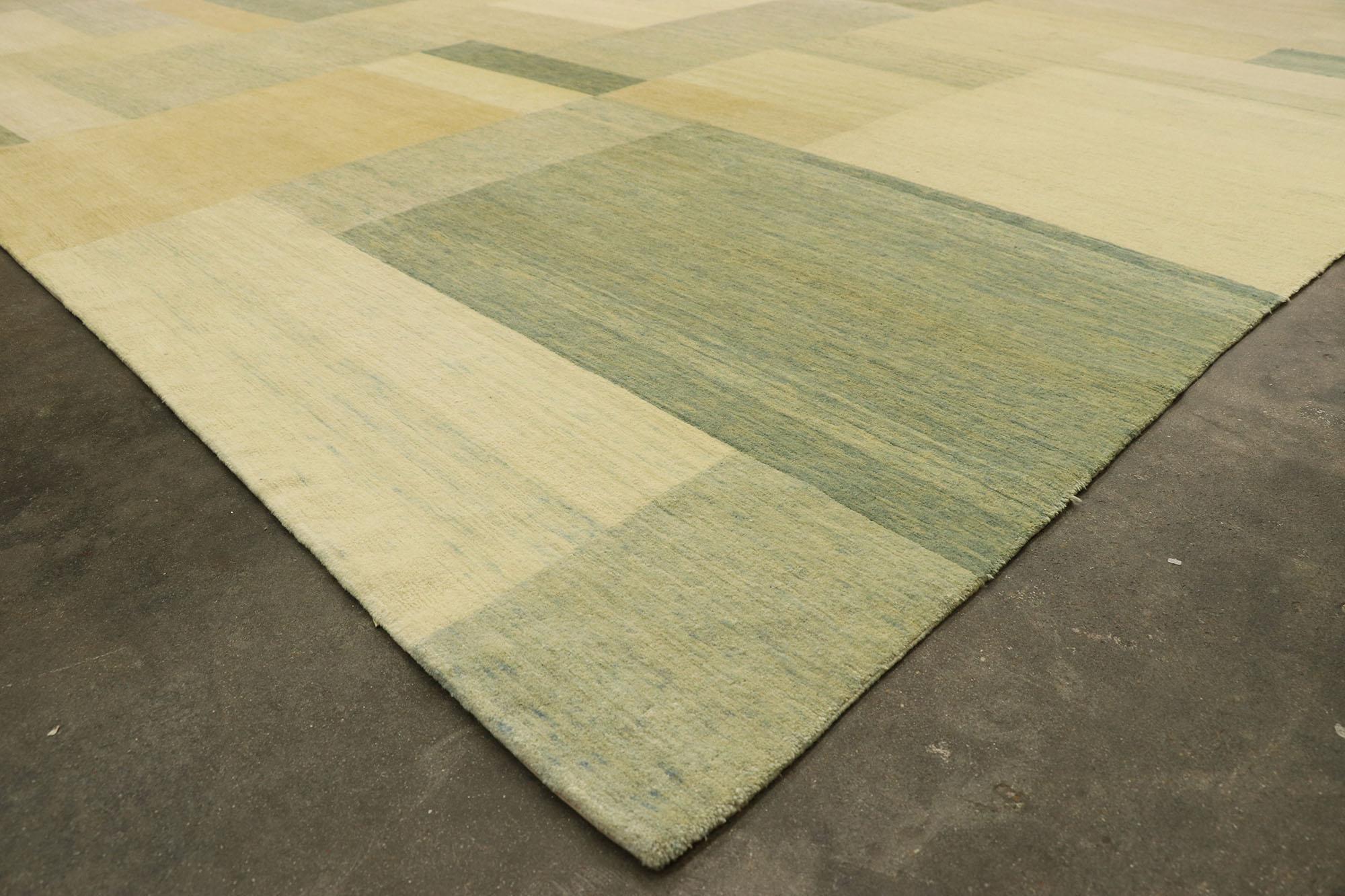 Hand-Knotted Contemporary Tibetan Odegard Rug with Cubist Bauhaus Style
