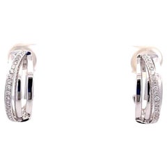 Aros Omega Contemporáneos de Diamantes Odelia y Oro Blanco de 18kt