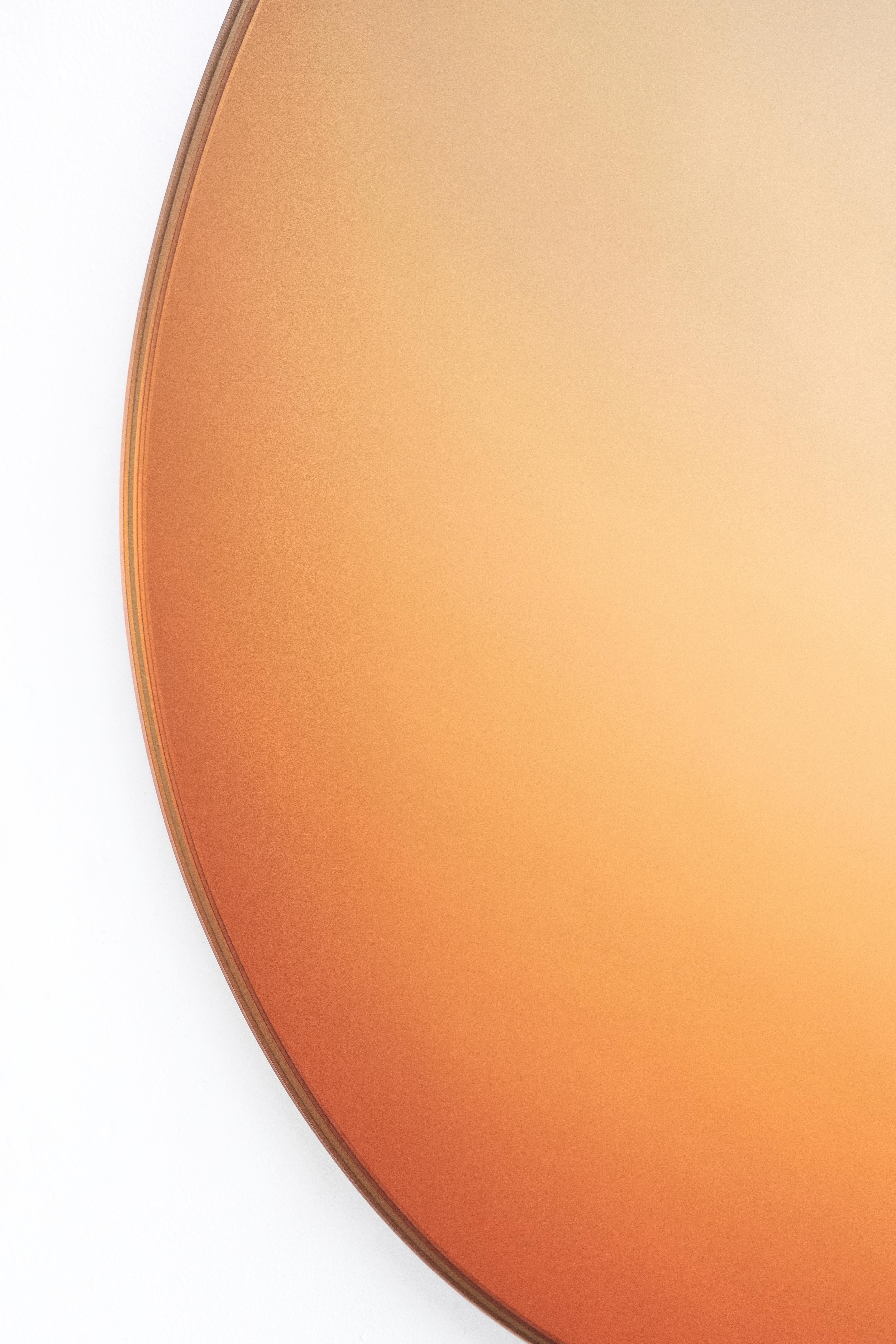 Modern Contemporary Mirror Off Round Hue #1 by Sabine Marcelis, Sunrise Orange For Sale
