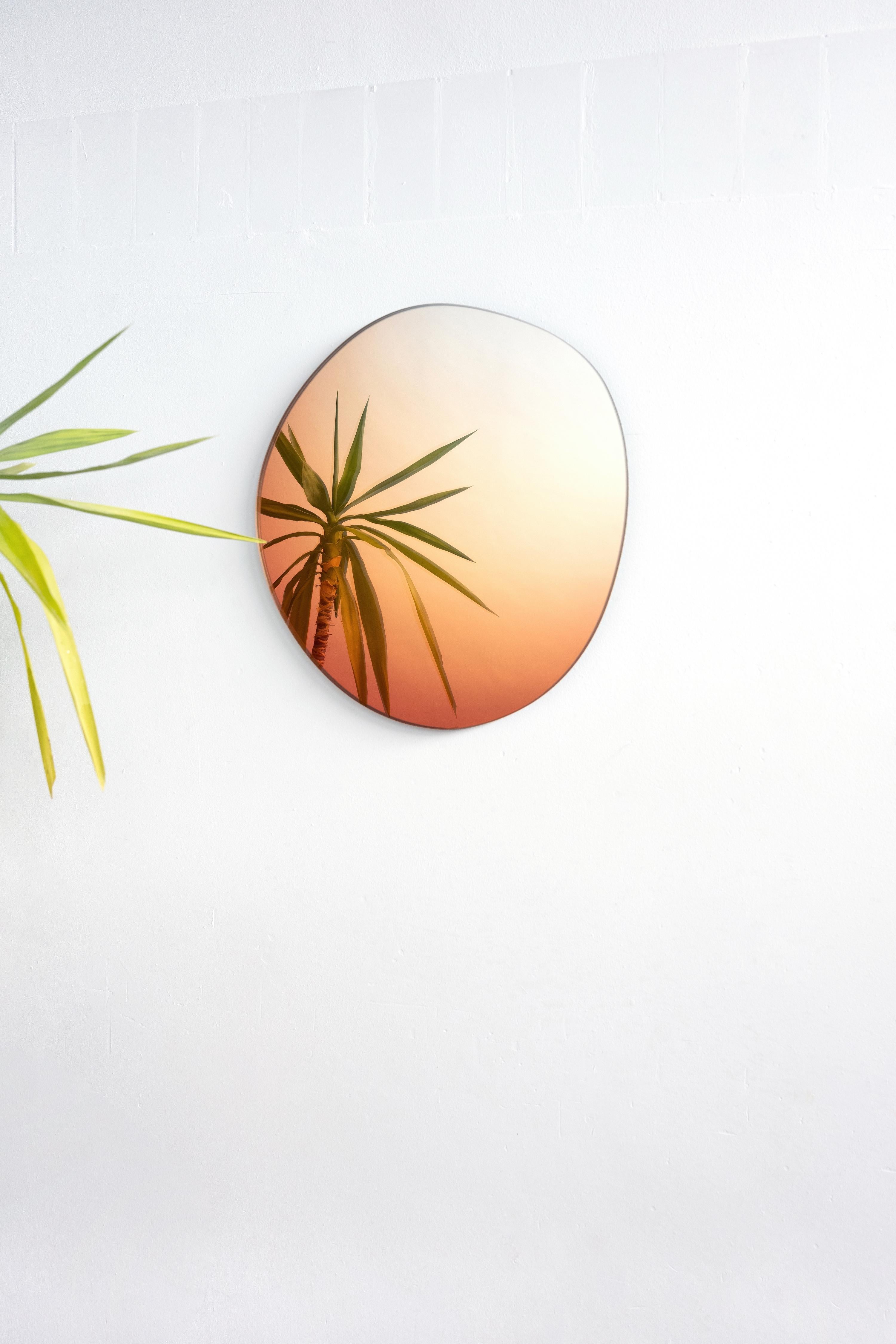 Dutch Contemporary Mirror Off Round Hue #1 by Sabine Marcelis, Sunrise Orange For Sale