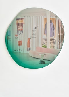 Espejo de pared verde contemporáneo Off Round Hue nº 5 by Sabine Marcelis