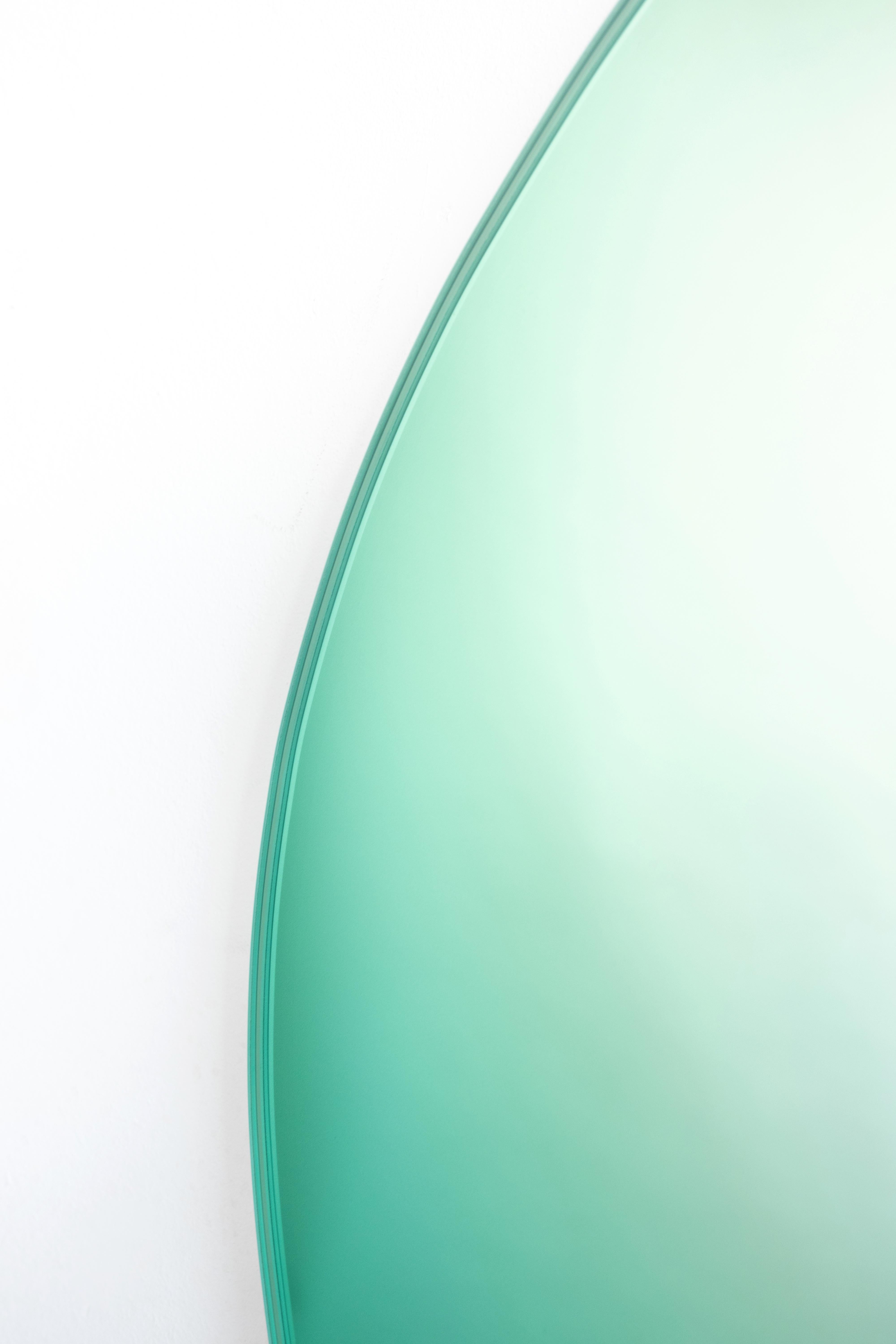 Zeitgenössischer grüner Wandspiegel in runder Farbgebung #5 von Sabine Marcelis im Angebot 1