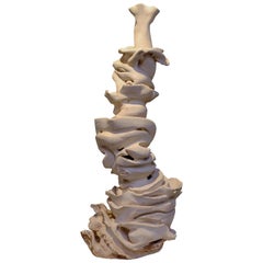 Contemporary Off-White Clay Sculpture