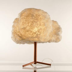 Contemporary Off-White Table Lamp, Storm Light Copper by Johannes Hemann