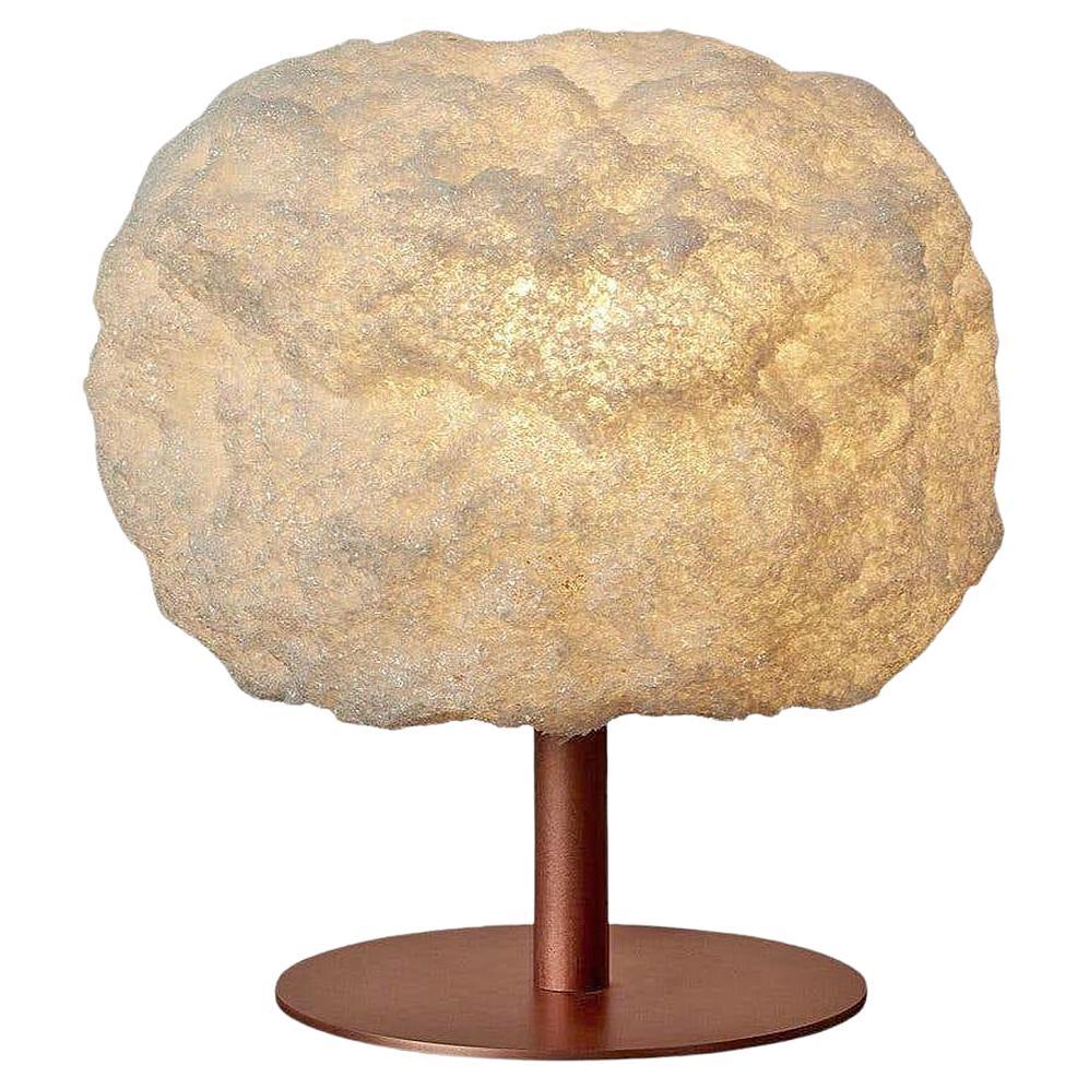 Contemporary Off-White Table Lamp, Storm Light Copper by Johannes Hemann