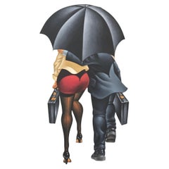 Contemporary Oil on Canvas Painting Entitled "April Showers" by Graham McKean