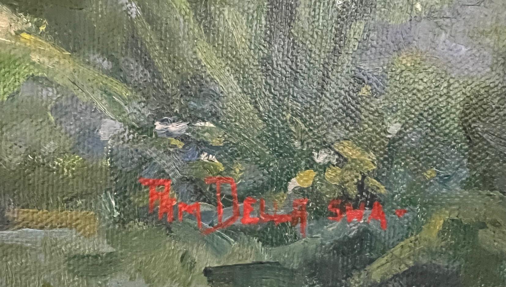 Pittura a olio contemporanea su lino di Pam Della in vendita 5