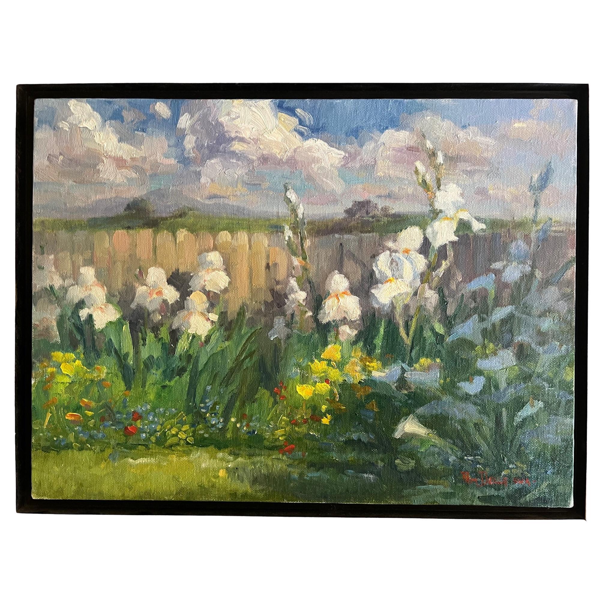 Paesaggio dipinto a olio su tela di lino dall'artista Pam Della. Il dipinto intitolato 