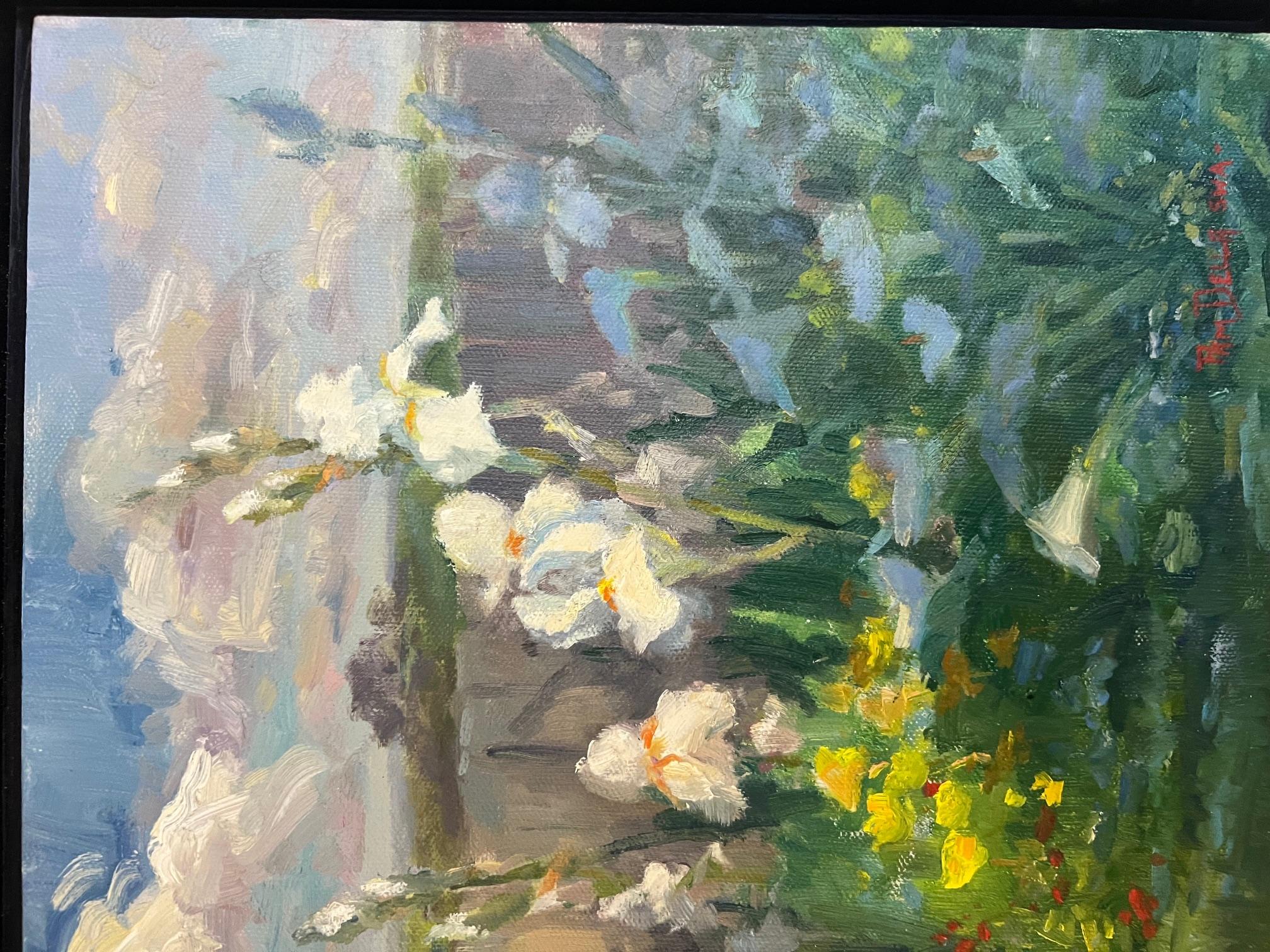 Fine XX secolo Pittura a olio contemporanea su lino di Pam Della in vendita