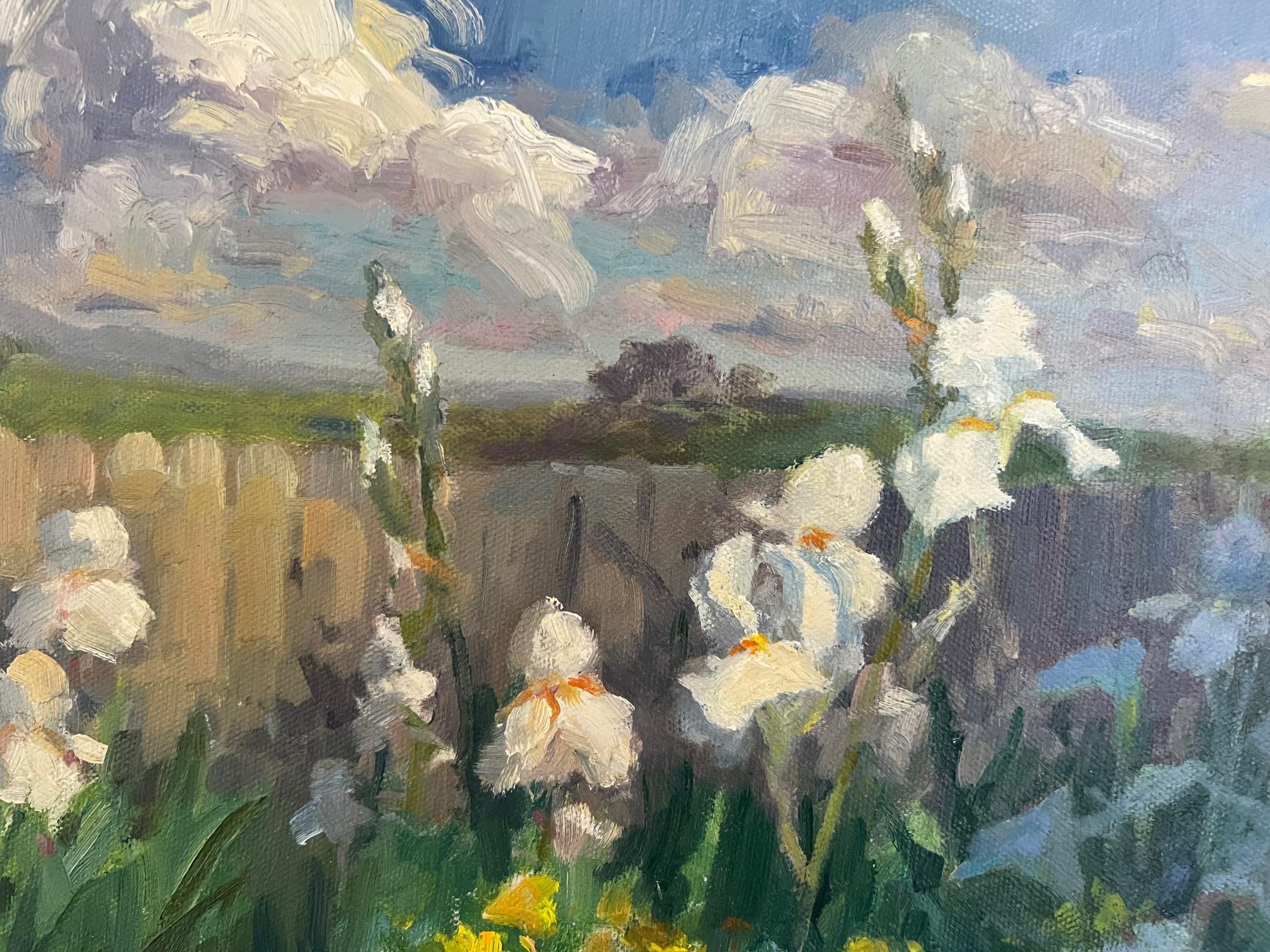 Pittura a olio contemporanea su lino di Pam Della in vendita 2