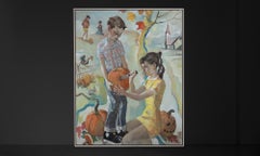 Contemporary Oil Painting - "The Best Pumpkin" by Mike Cockrill 2006