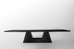 Contemporary 'OKA' Dining Table by Eichkorn, Burnt Oak, Customizable