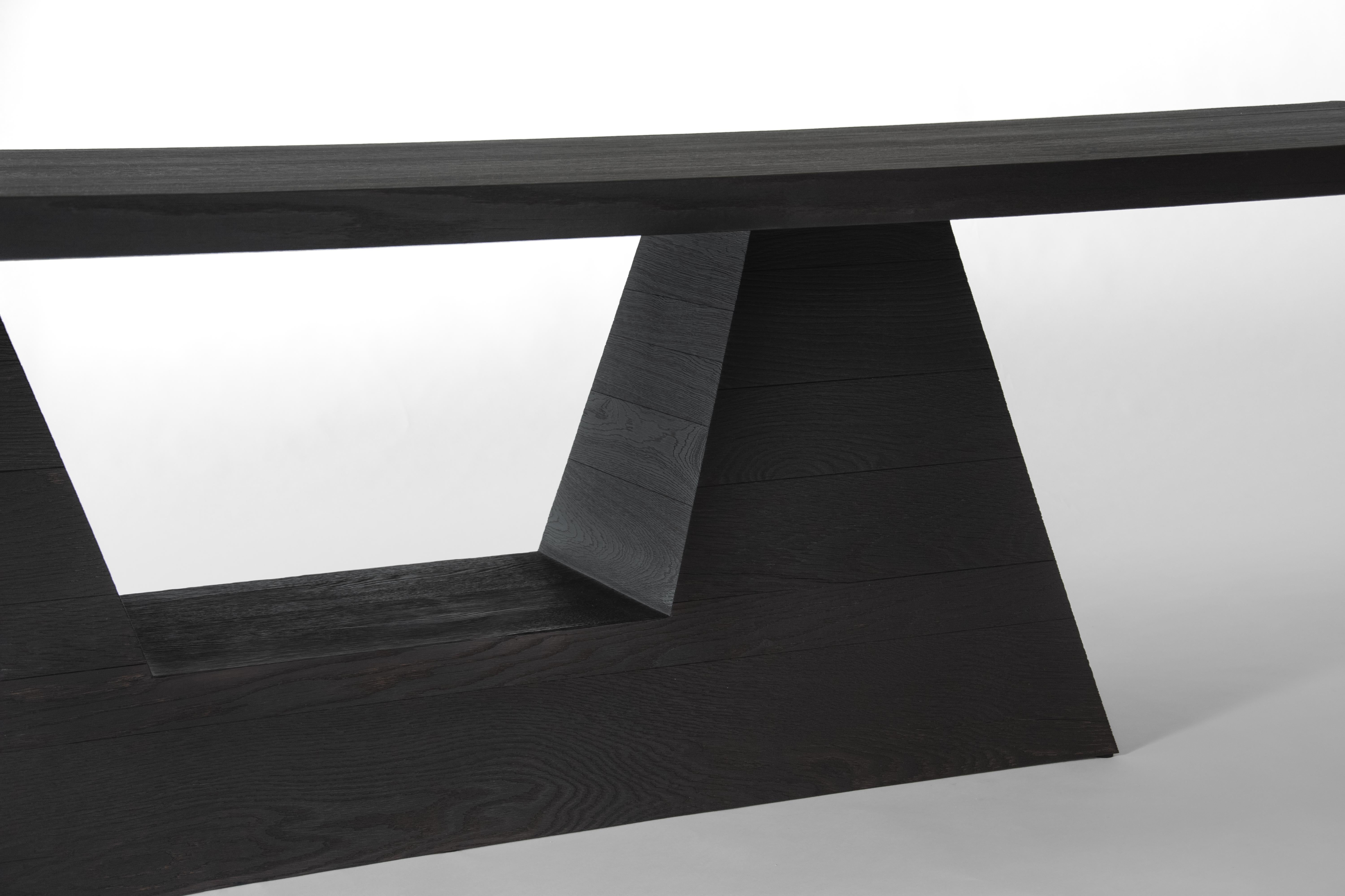 German Contemporary 'OKA' Dining Table by Eichkorn, Burnt Oak, Customizable For Sale