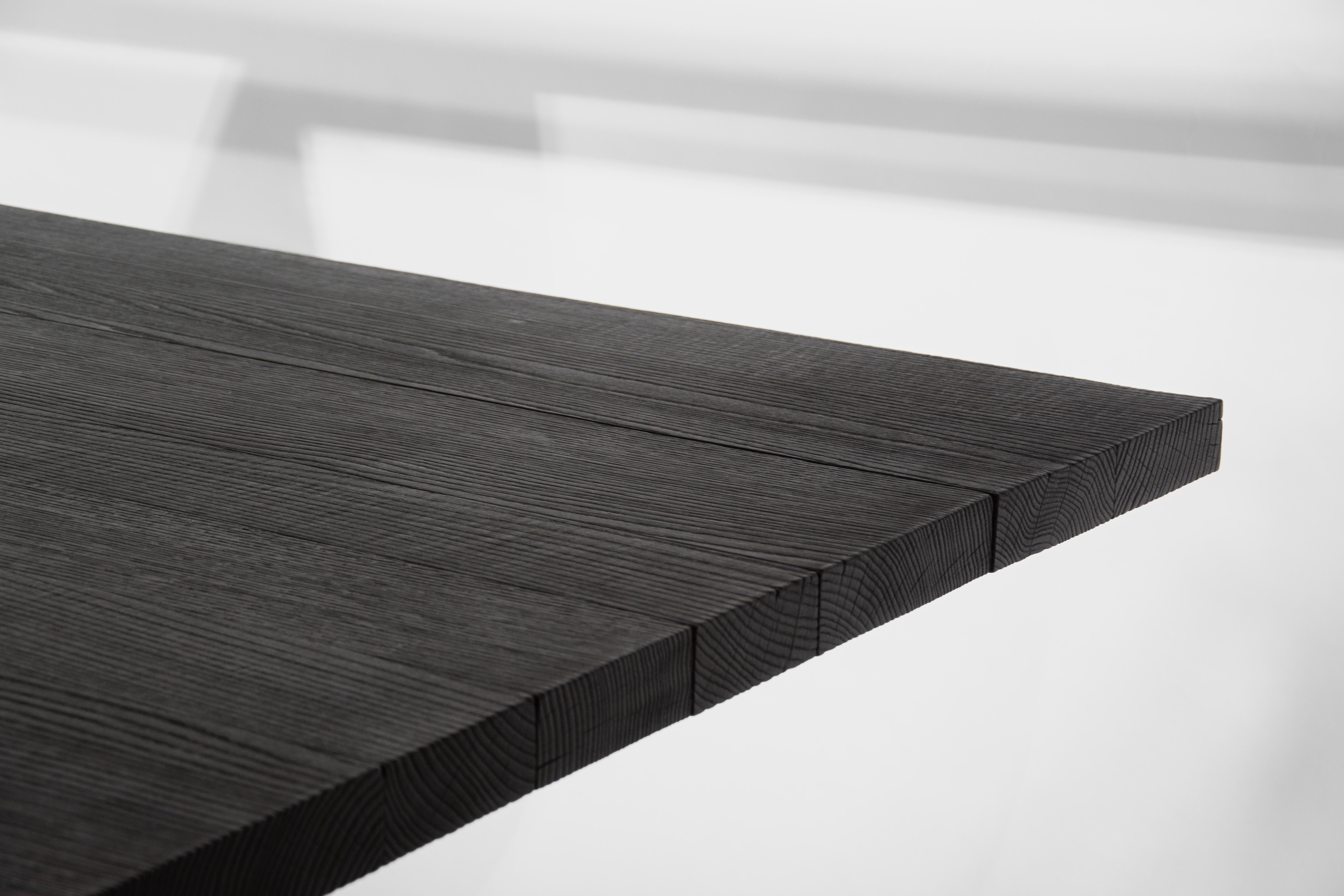 Contemporary 'OKA' Dining Table by Eichkorn, Burnt Oak, Customizable In New Condition For Sale In Paris, IDF
