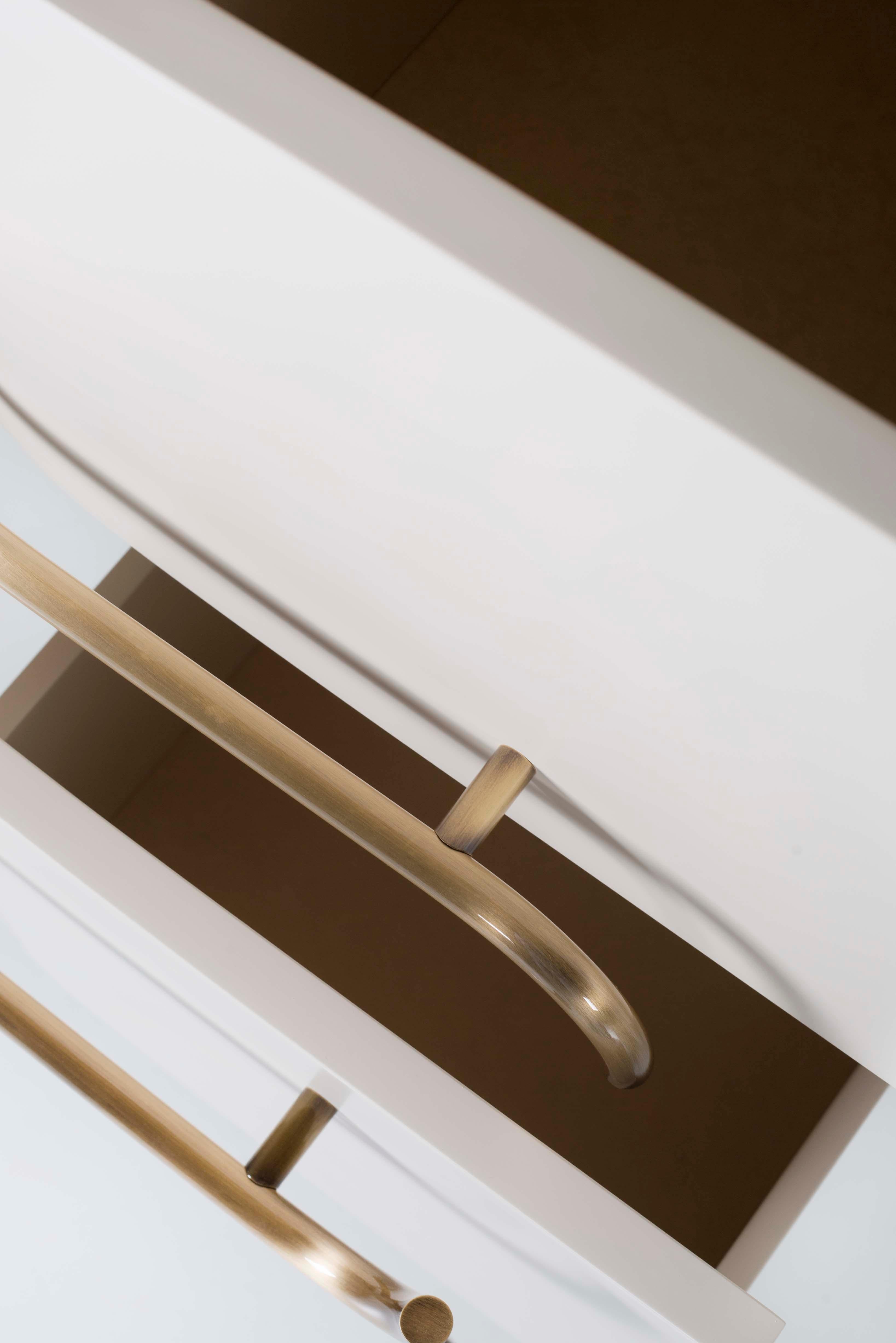 Credenza contemporanea in marmo calacatta Oliver, realizzata a mano da Greenapple in vendita 3