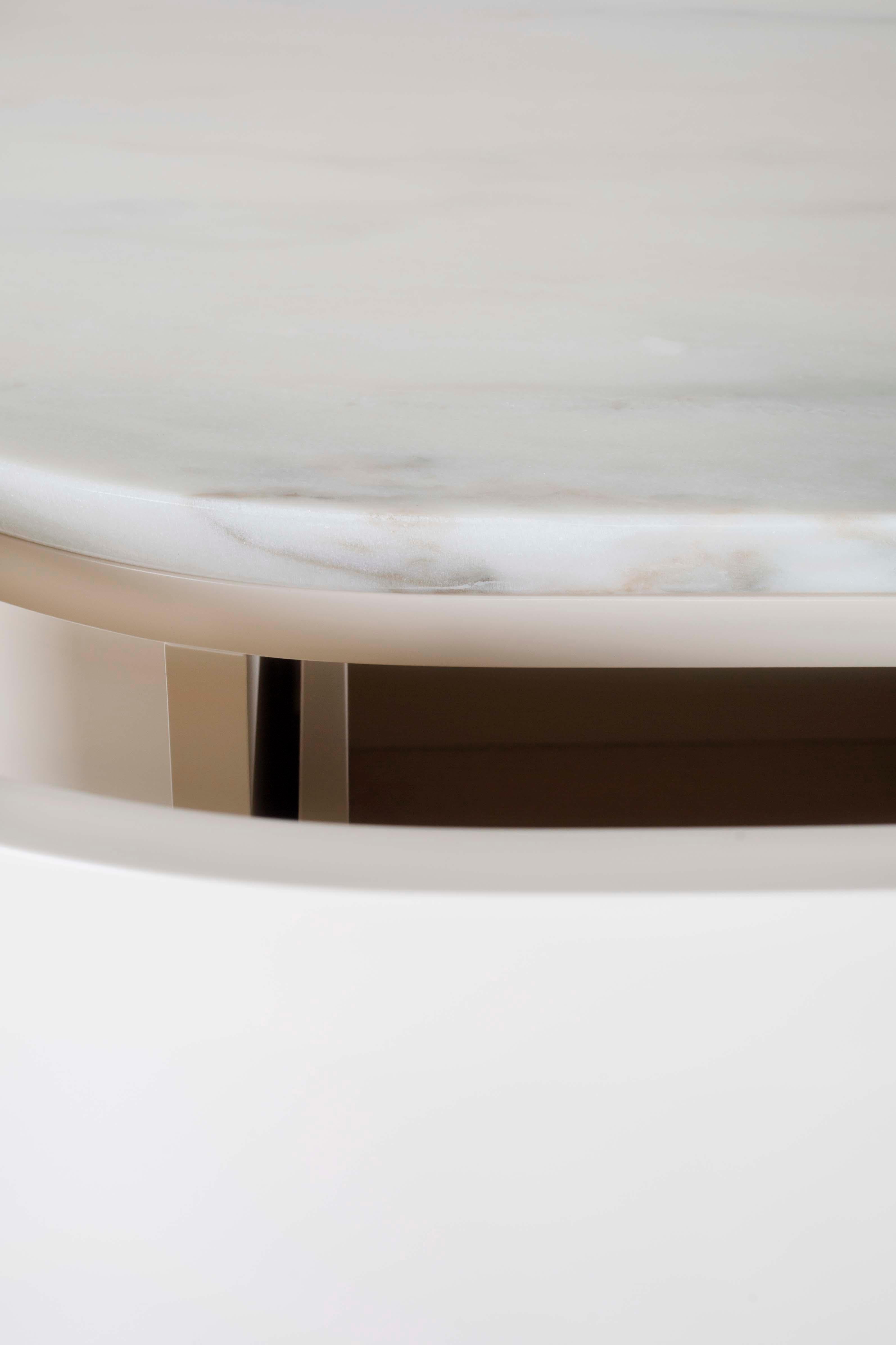Credenza contemporanea in marmo calacatta Oliver, realizzata a mano da Greenapple in vendita 5