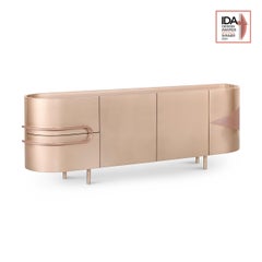 Contemporary Olival Stone Sideboard, Rose Gold, Handmade by Greenapple