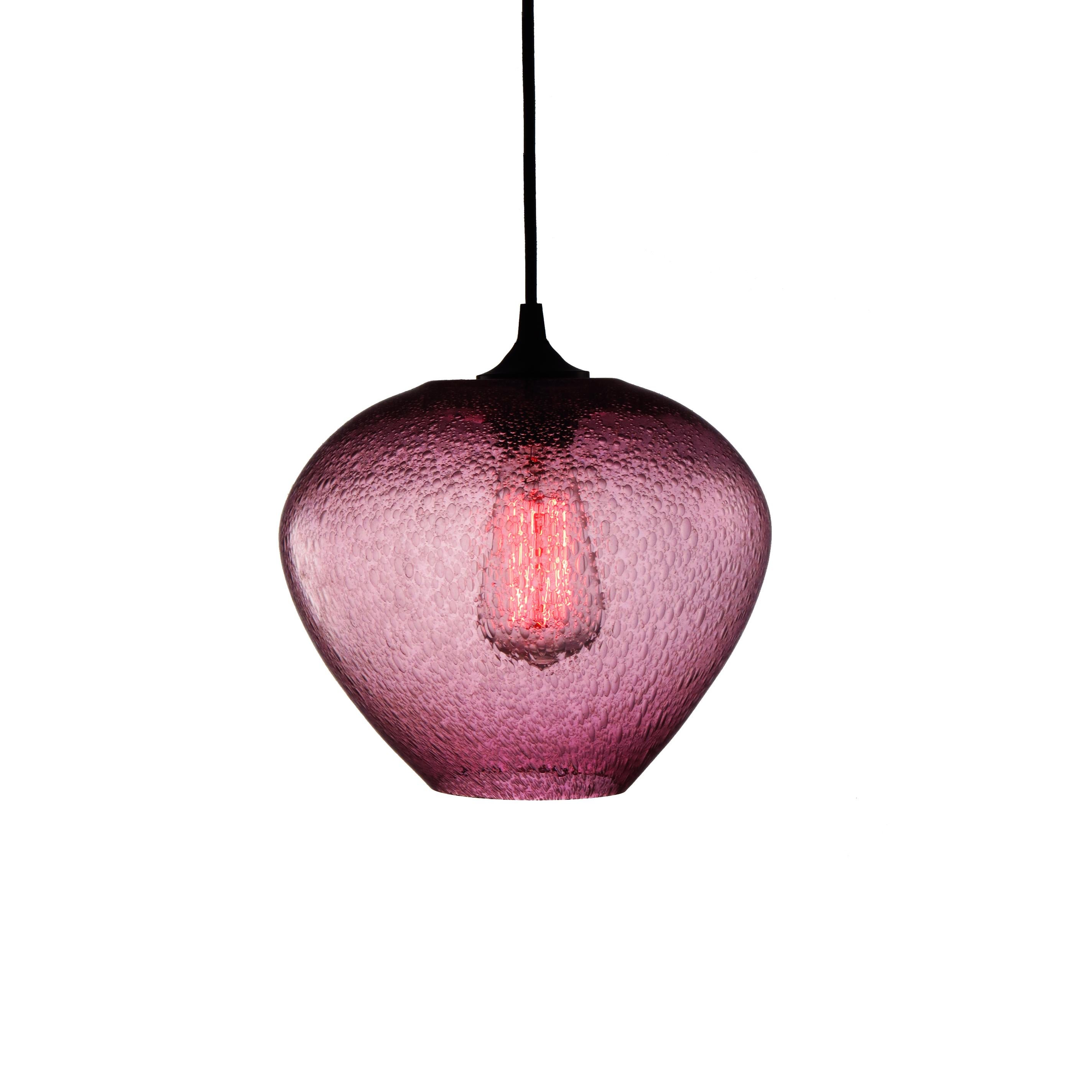 Contemporary Hand Blown Pendant Lamp in Golden Olive Finish In New Condition For Sale In San Miguel de Allende, MX