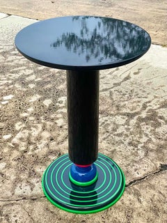 Contemporary Olivier Villatte Striped lacquered Drinks Table