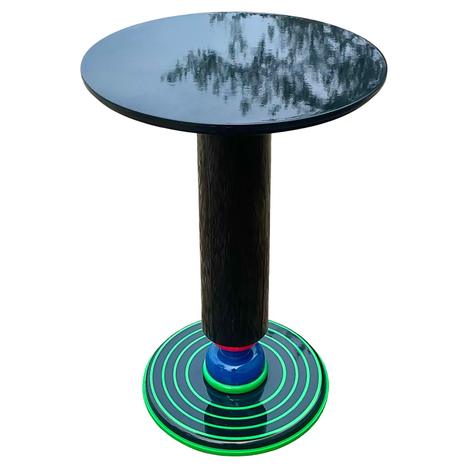 Contemporary Olivier Villatte Striped lacquered Drinks Table