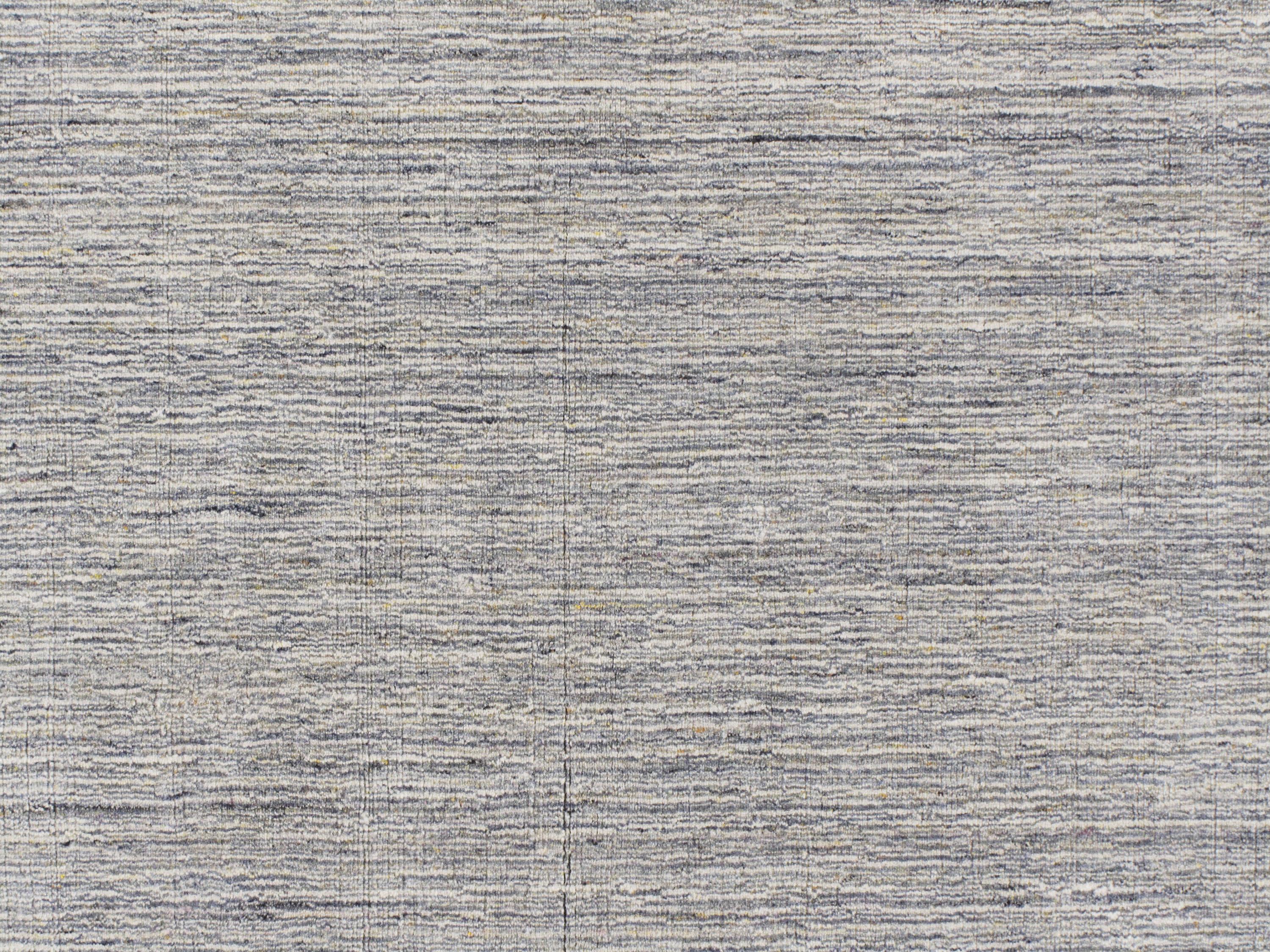 Indiano Tappeto Omni contemporaneo Argento Carboncino Avorio  4' x 6' in vendita
