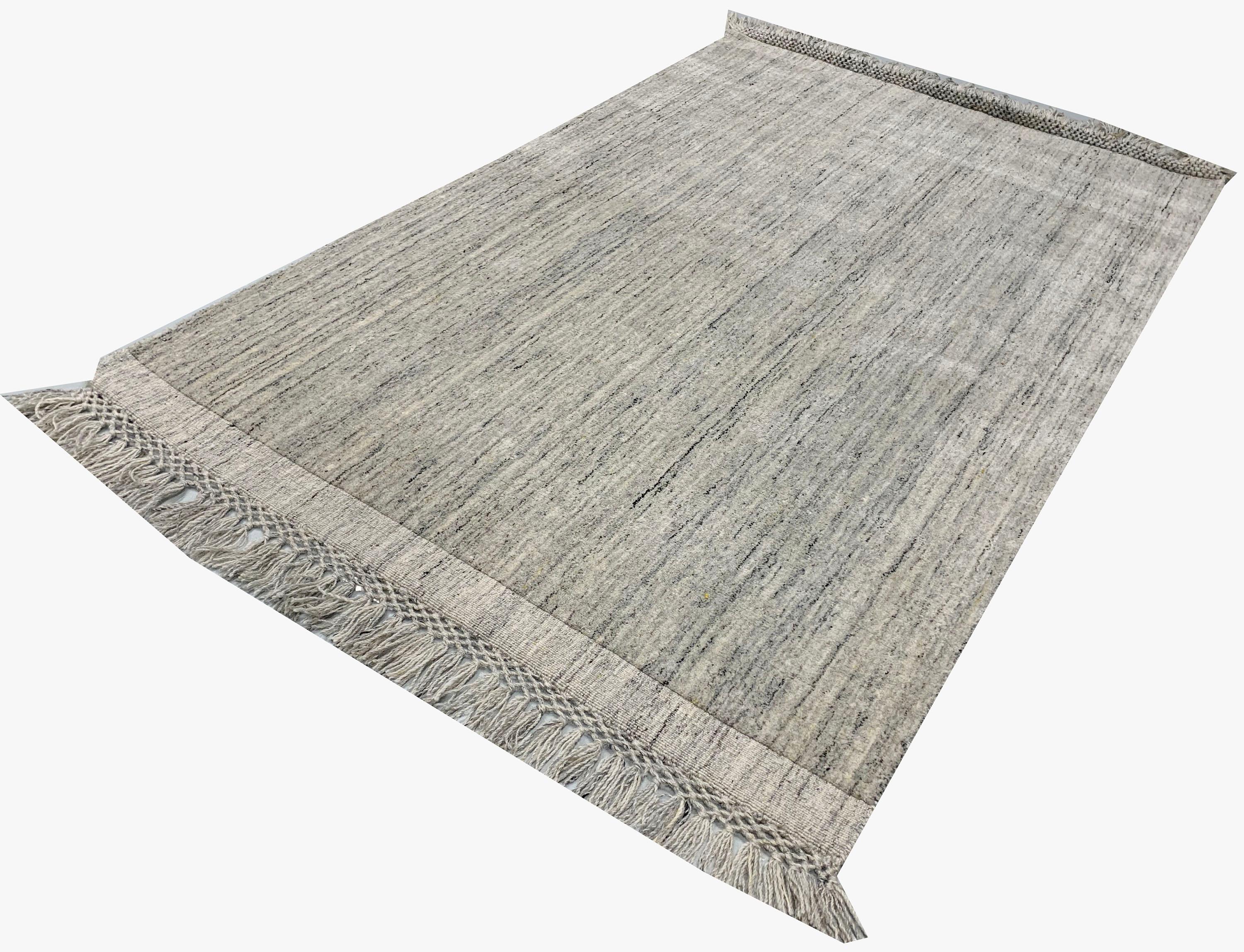 Contemporary Omni Rug Silver Charcoal Ivory 4' x 6' In New Condition For Sale In New York, NY