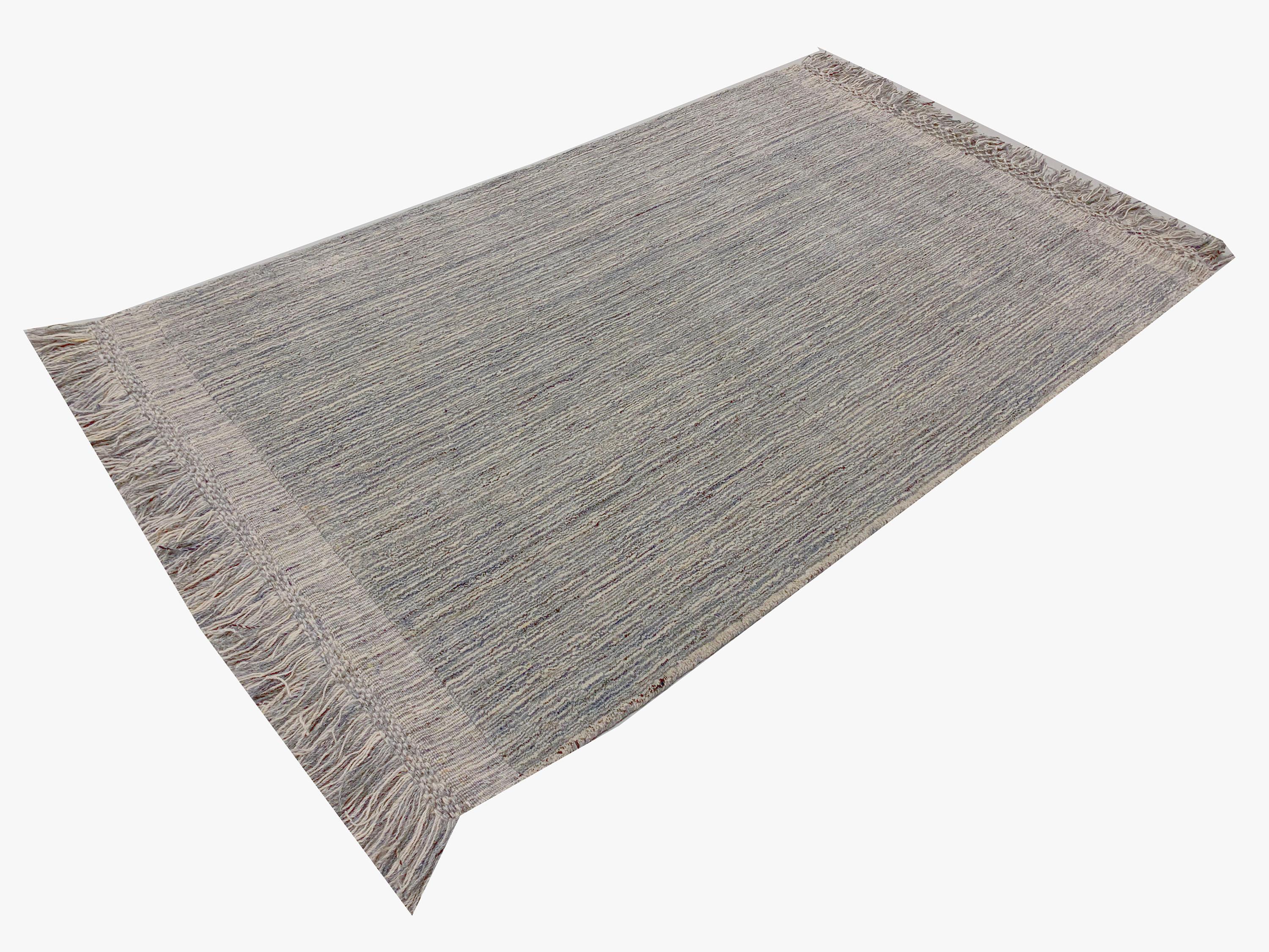Contemporary Omni Rug Silver Charcoal Ivory  4' x 6' In New Condition For Sale In New York, NY