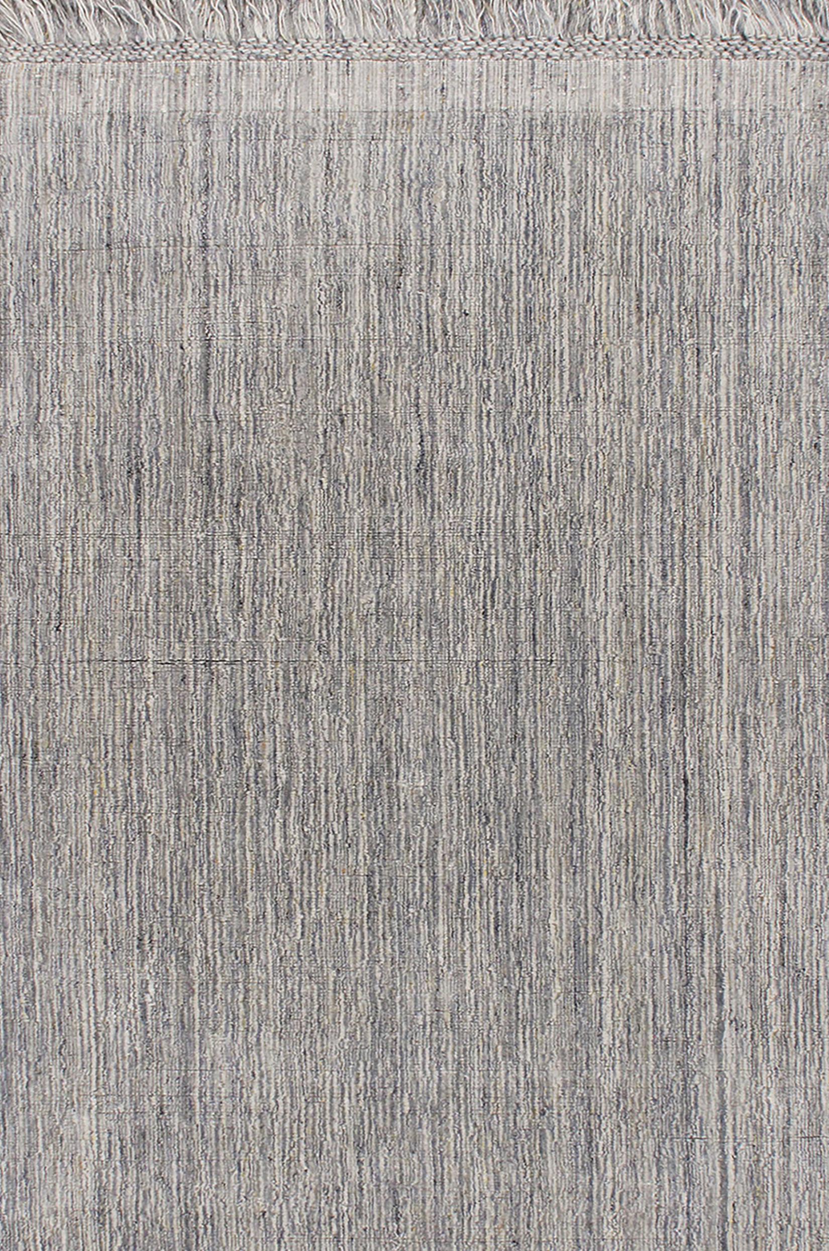 Contemporary Omni Rug Silver Charcoal Ivory  4' x 6' (Wolle) im Angebot