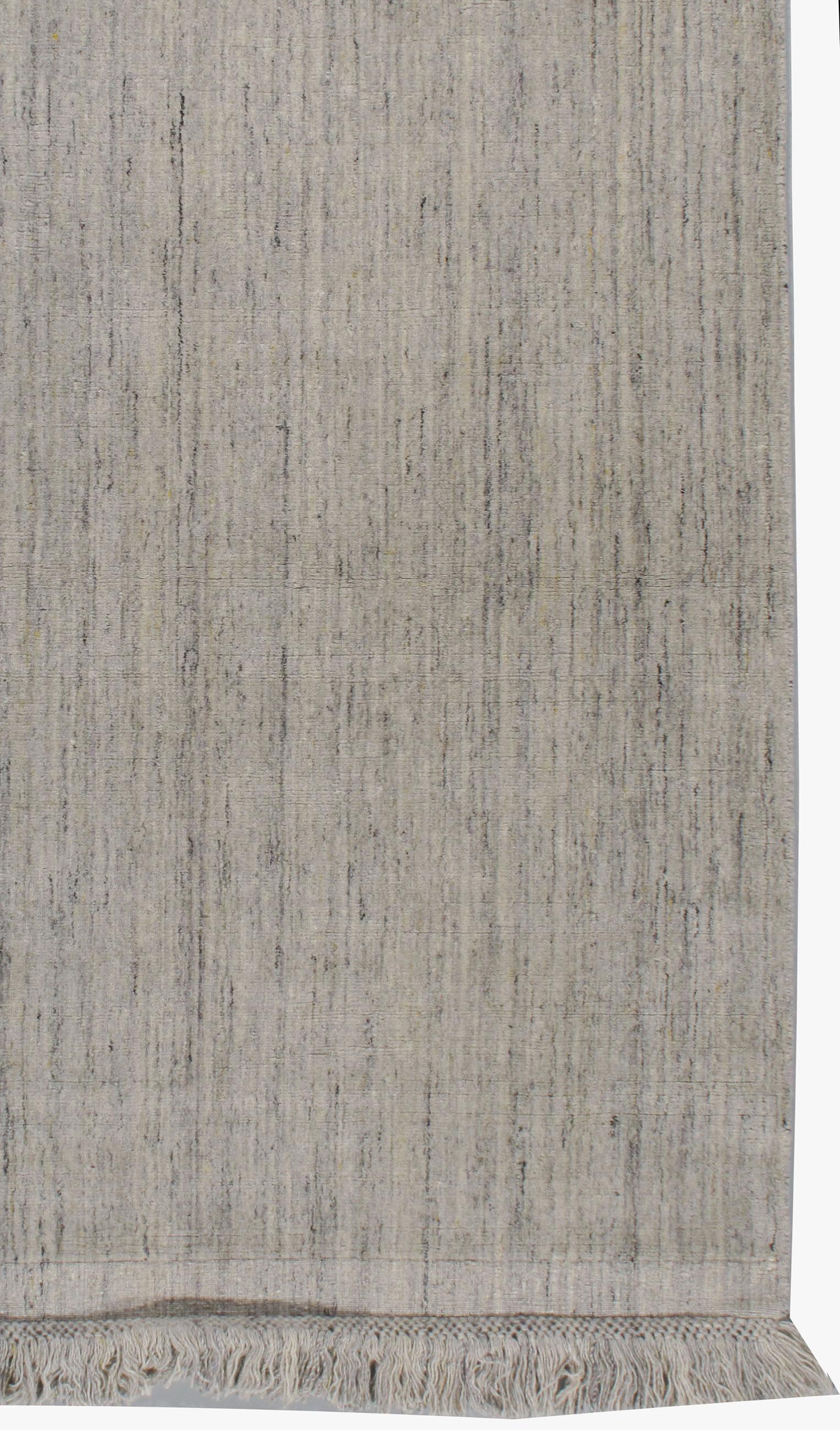 Contemporary Omni Teppich Silber Holzkohle Elfenbein 4' x 6' im Angebot 1