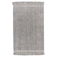 Zeitgenössischer Omni-Teppich in Silber, Anthrazit und Elfenbein  4' x 6'