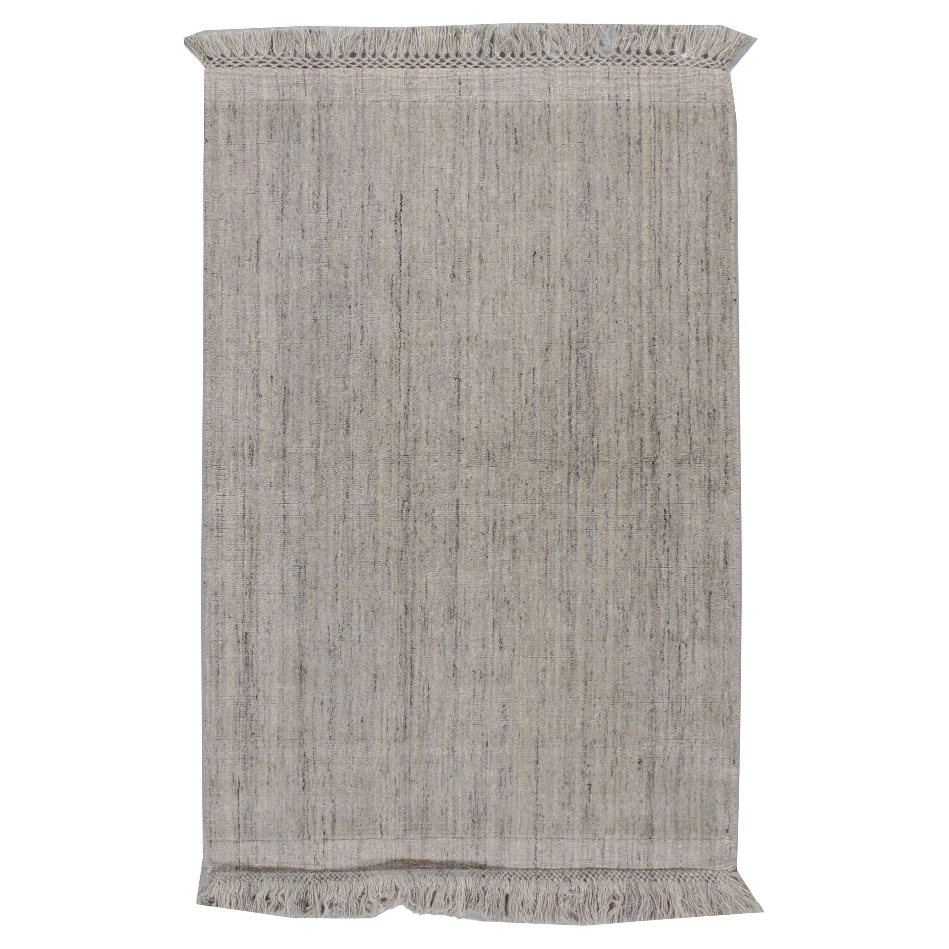 Tappeto contemporaneo Omni Silver Charcoal Ivory 4' x 6' in vendita